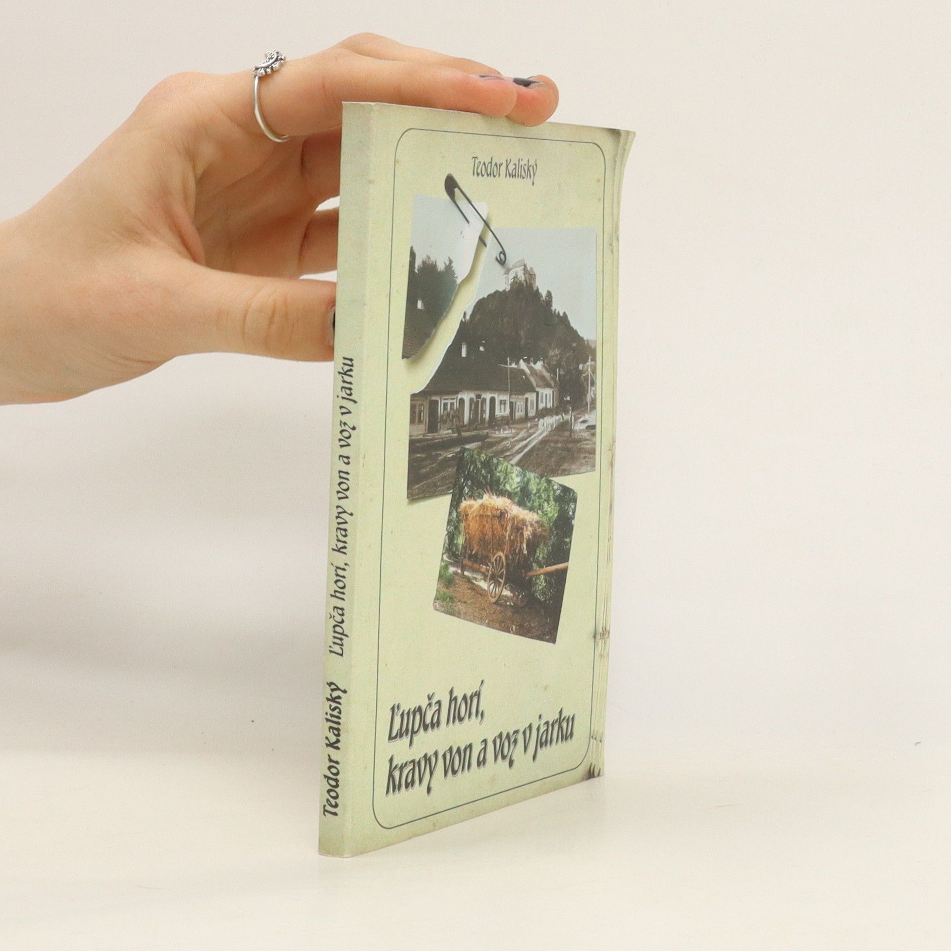 Teodor Kaliský Ľupča horí, kravy von a voz v jarku