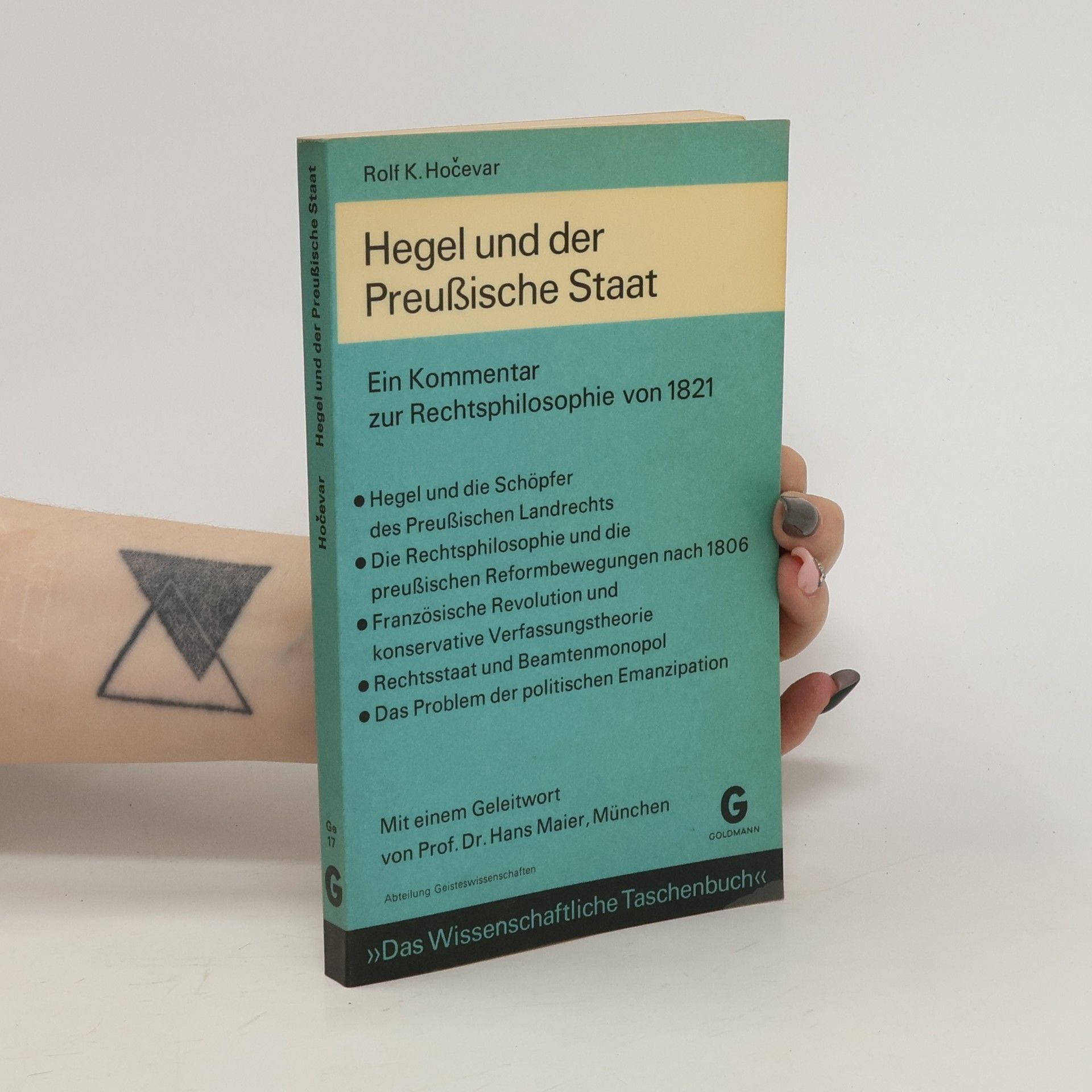 Rolf K. Hoc evar Hegel und der preussische Staat