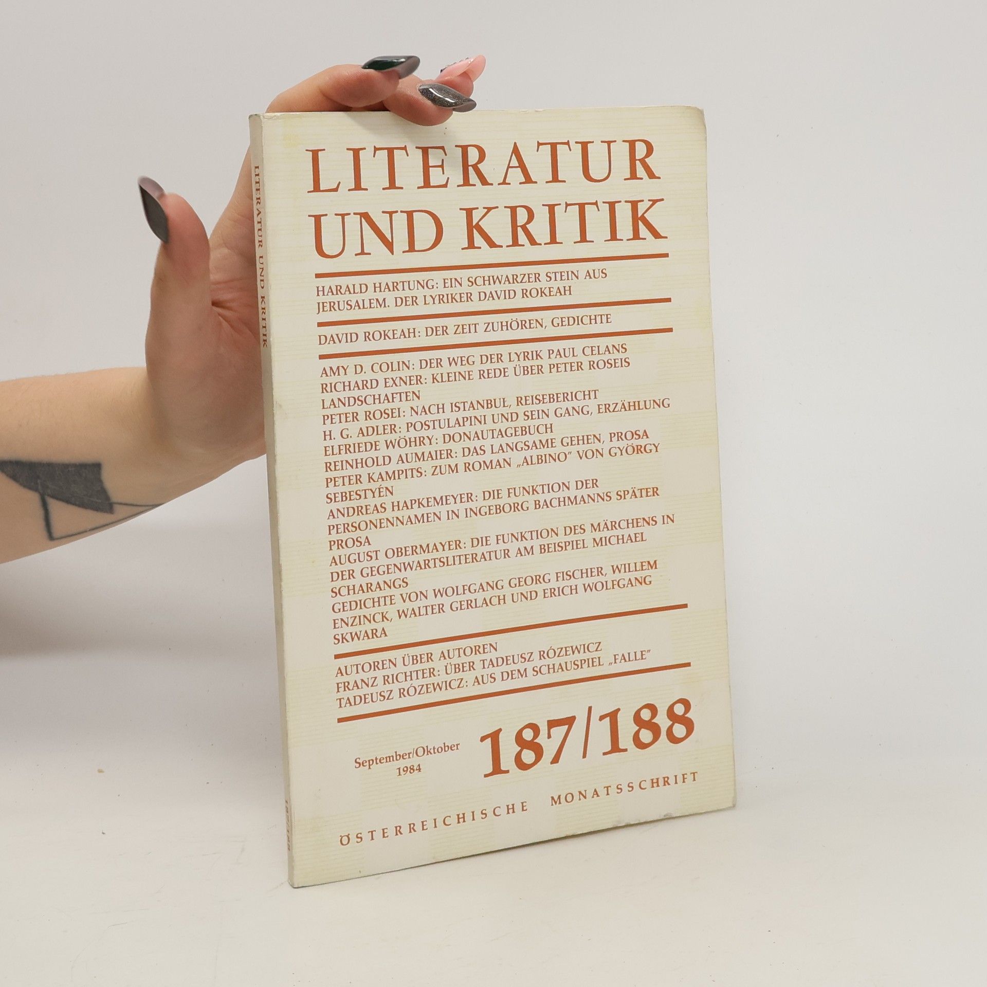 Autorenkollektiv Literatur und Kritik 187/188