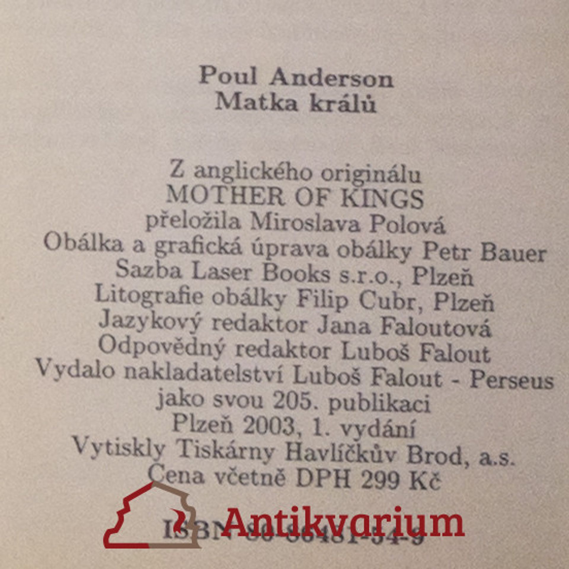 Poul Anderson Matka králů
