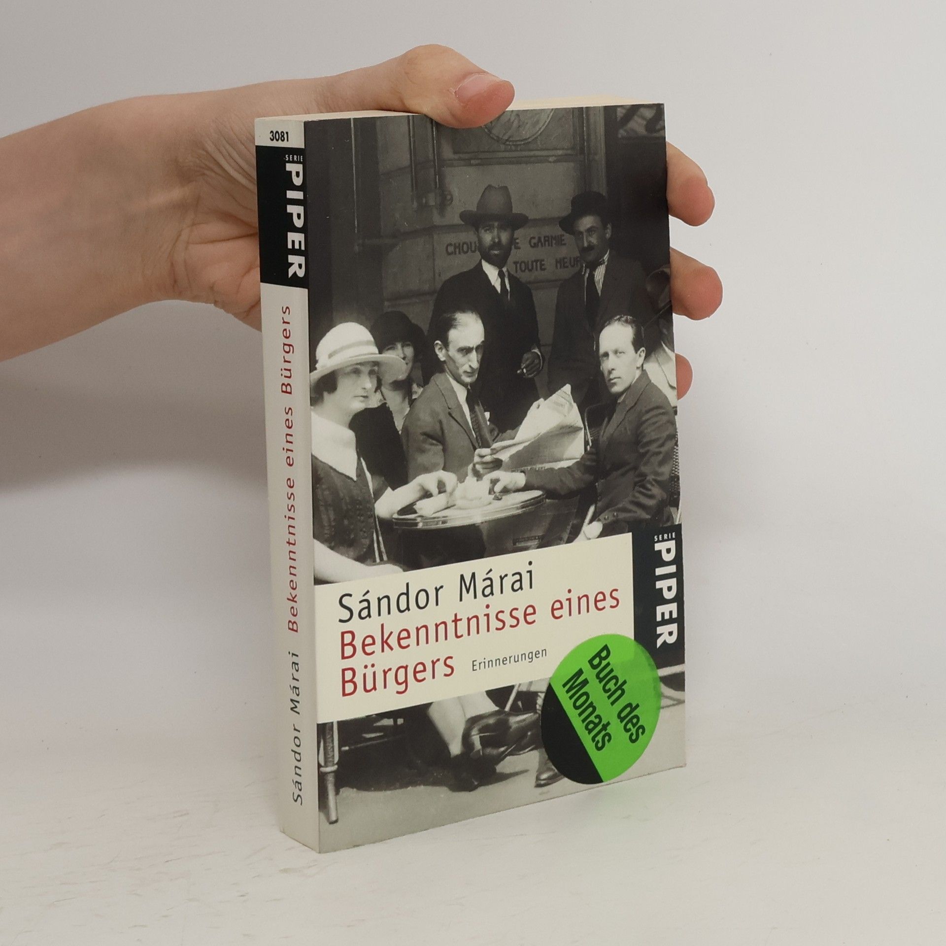 Sándor Márai Bekenntnisse eines Bürgers