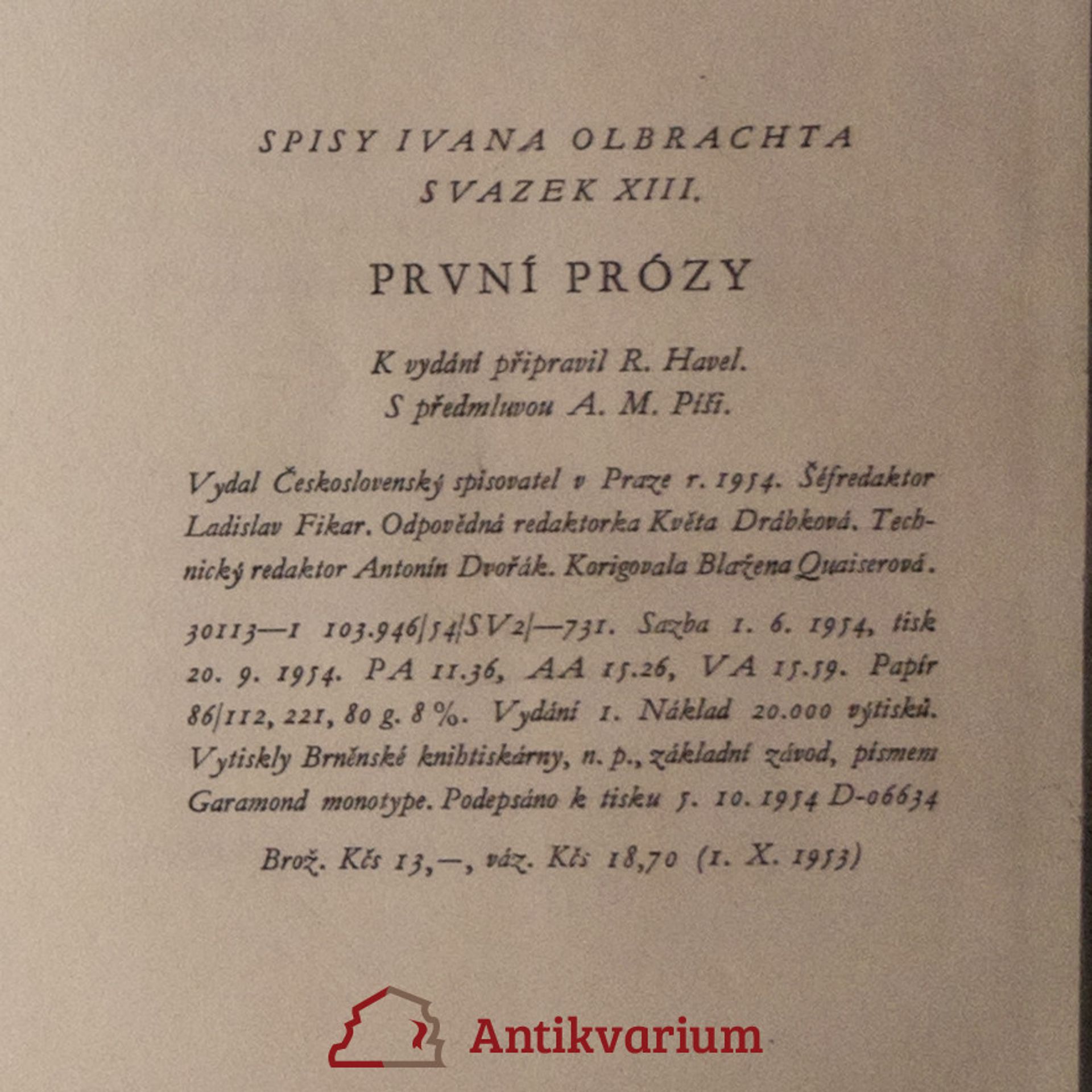 Ivan Olbracht První prózy