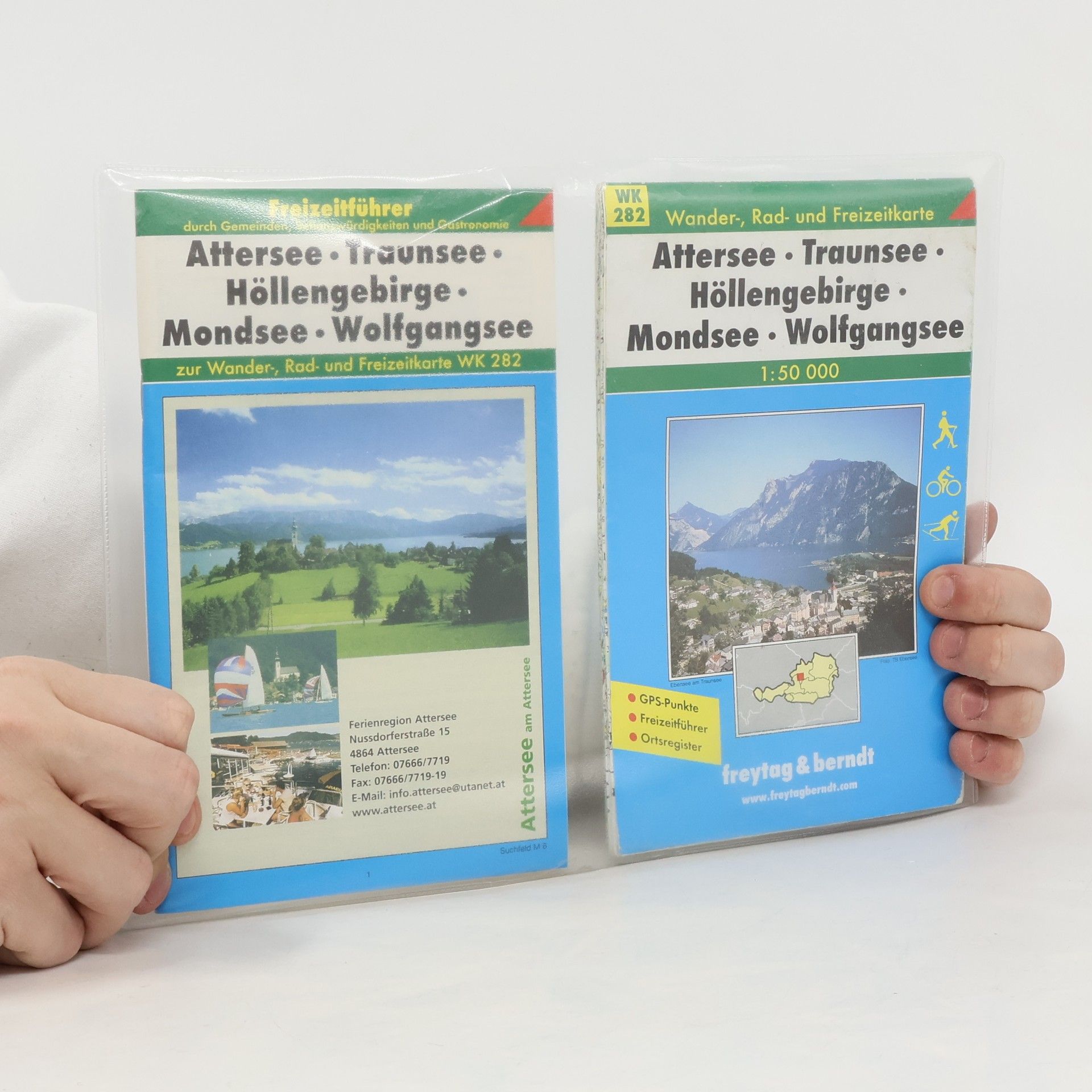Freytag-Berndt u. Artaria Freytag & Berndt Wander-, Rad- und Freizeitkarte Attersee, Traunsee, Höllengebirge, Mondsee, Wolfgangsee