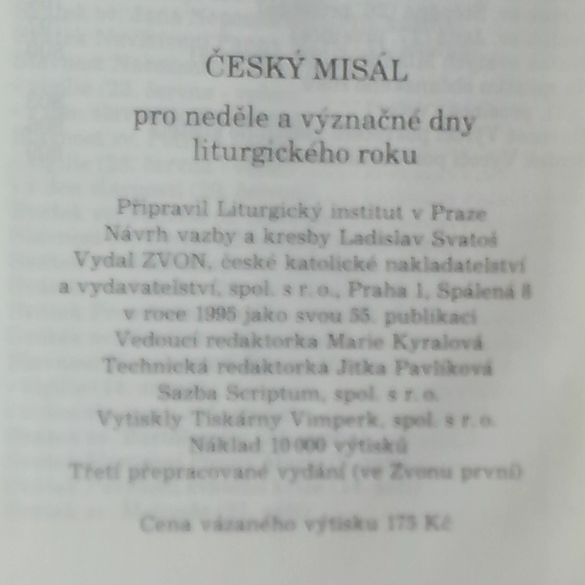 Autorenkollektiv Český misál pro neděle a význačné dny liturgického roku
