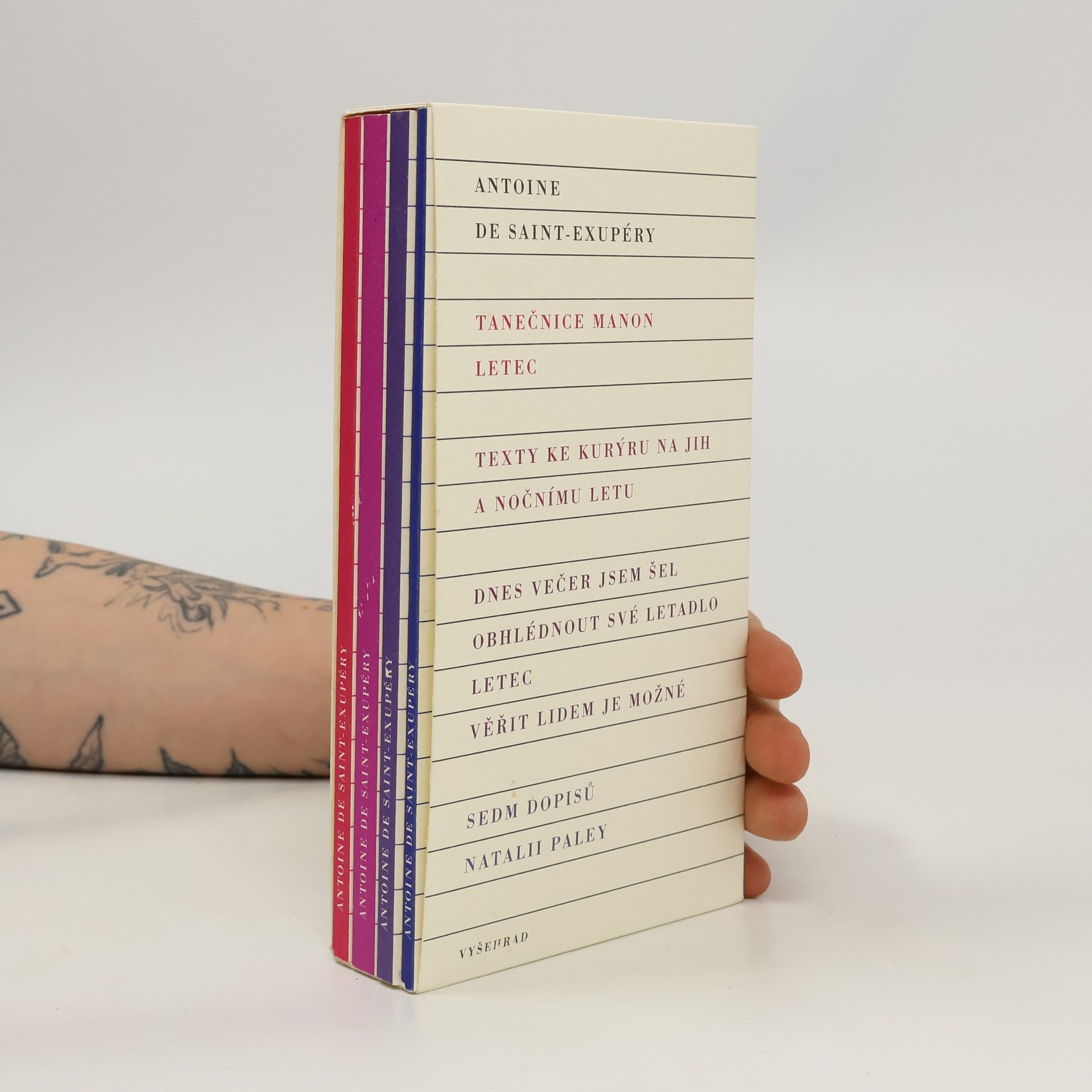 Antoine de Saint-Exupéry Tanečnice Manon, Letec, Texty ke Kurýru na jih a Nočnímu letu, Dnes večer jsem šel obhlédnout své letadlo, Věřit lidem je možné, Sedm dopisů Natalii Paley