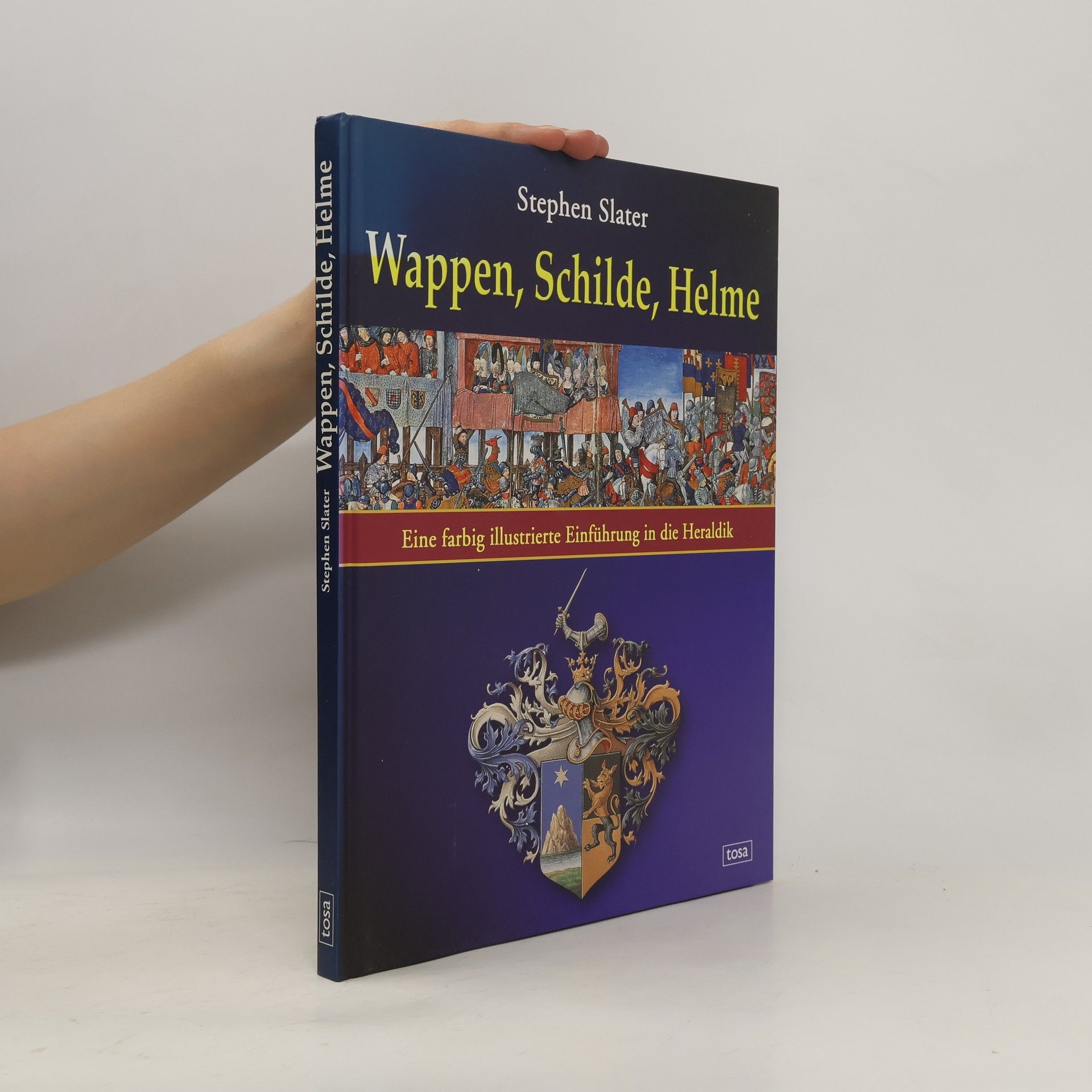 Stephen Slater Wappen, Schilde, Helme