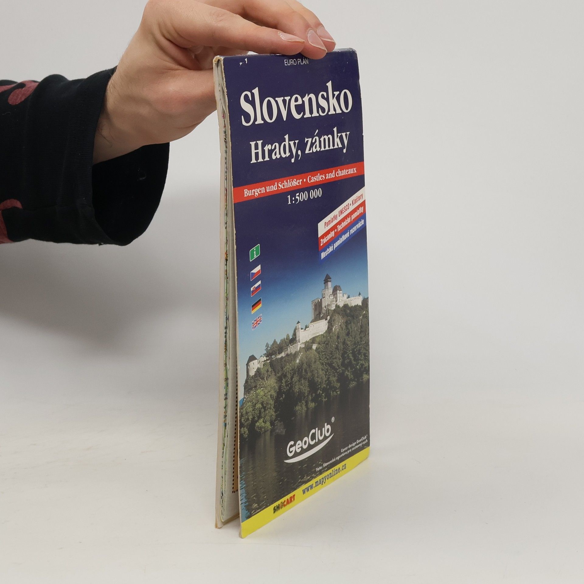 Slovensko Hrady, zámky 1:500 000