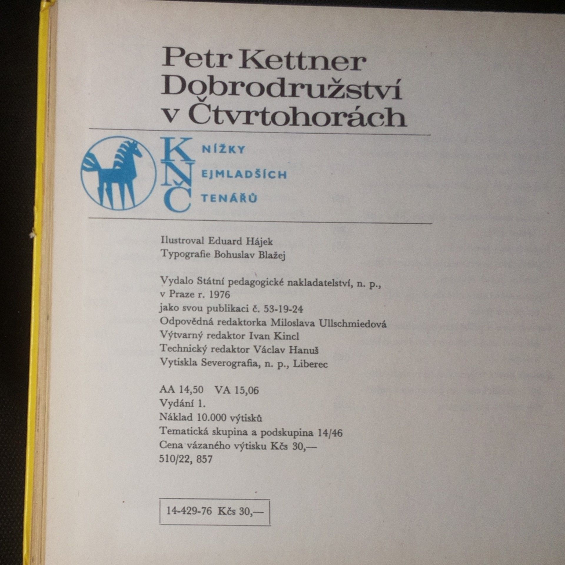 Petr Kettner Dobrodružství v Čtvrtohorách