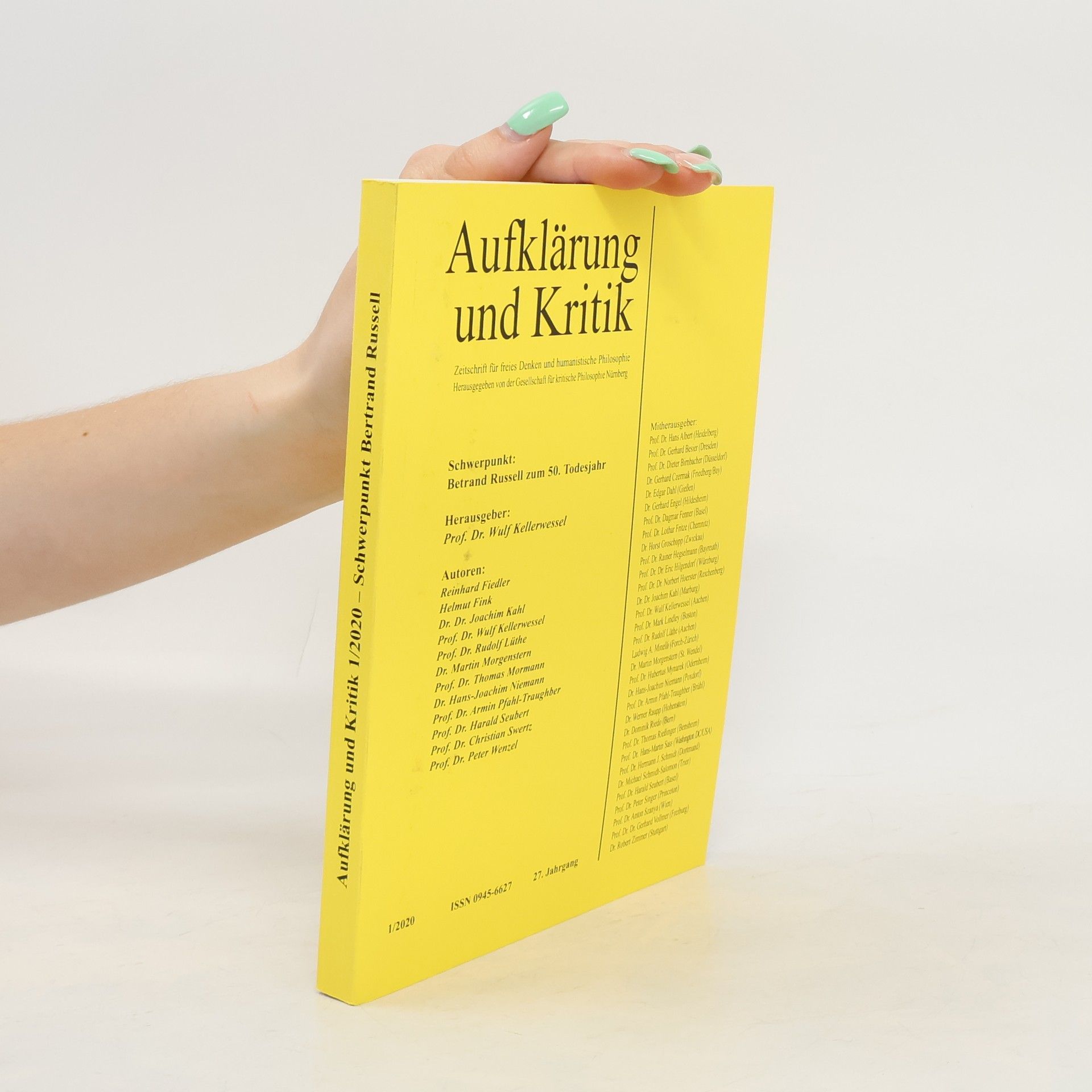 Collectif d'auteurs Aufklärung und Kritik 1/2020