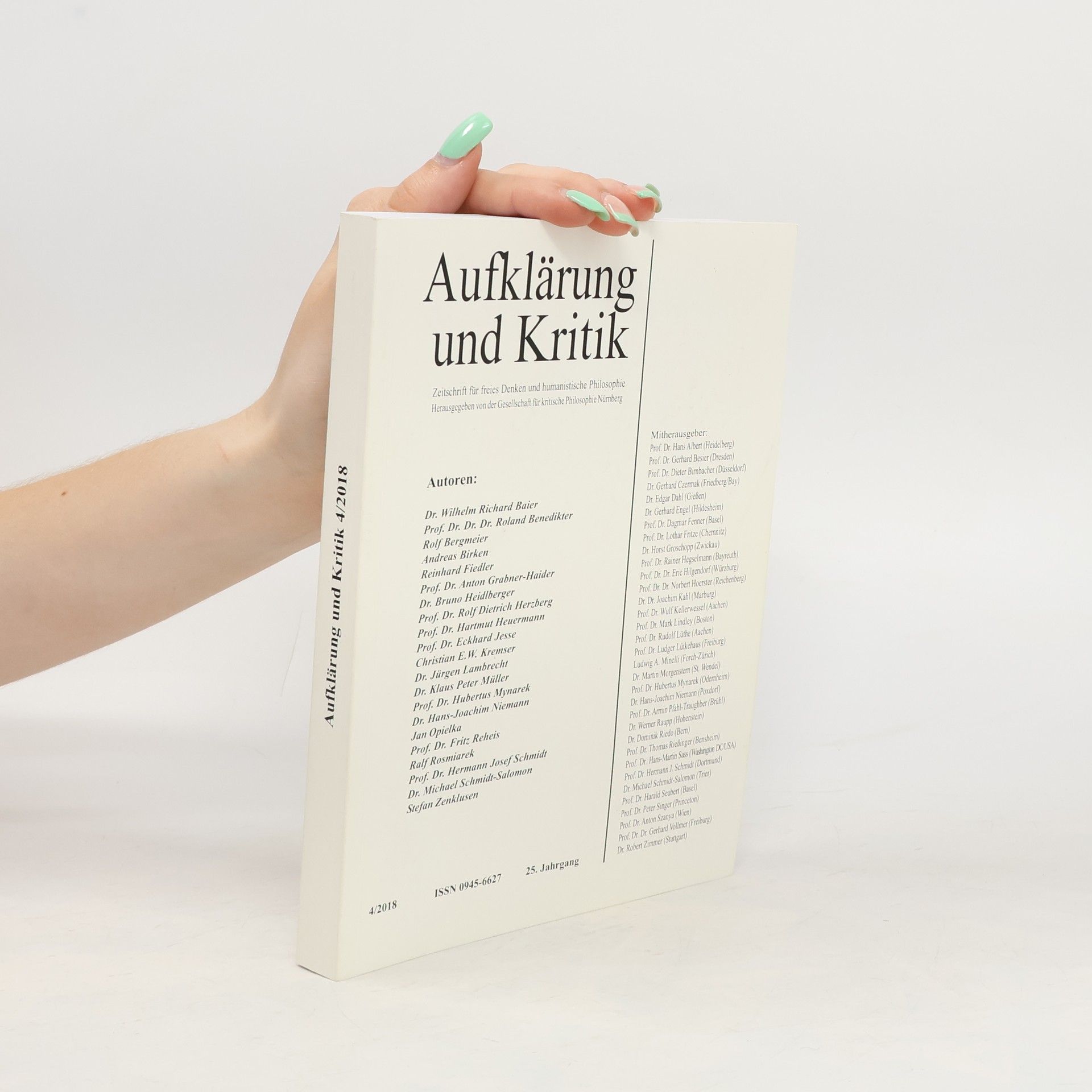 Collectif d'auteurs Aufklärung und Kritik 4/2018