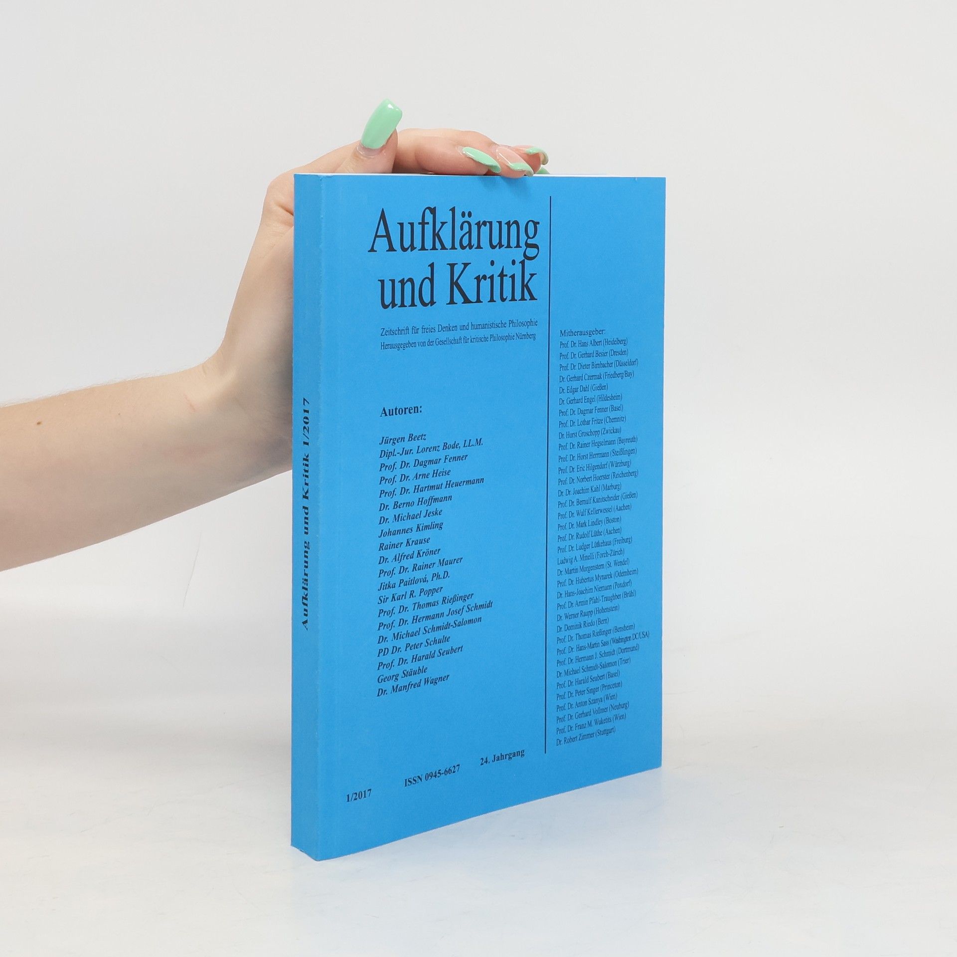 Collectif d'auteurs Aufklärung und Kritik 1/2017