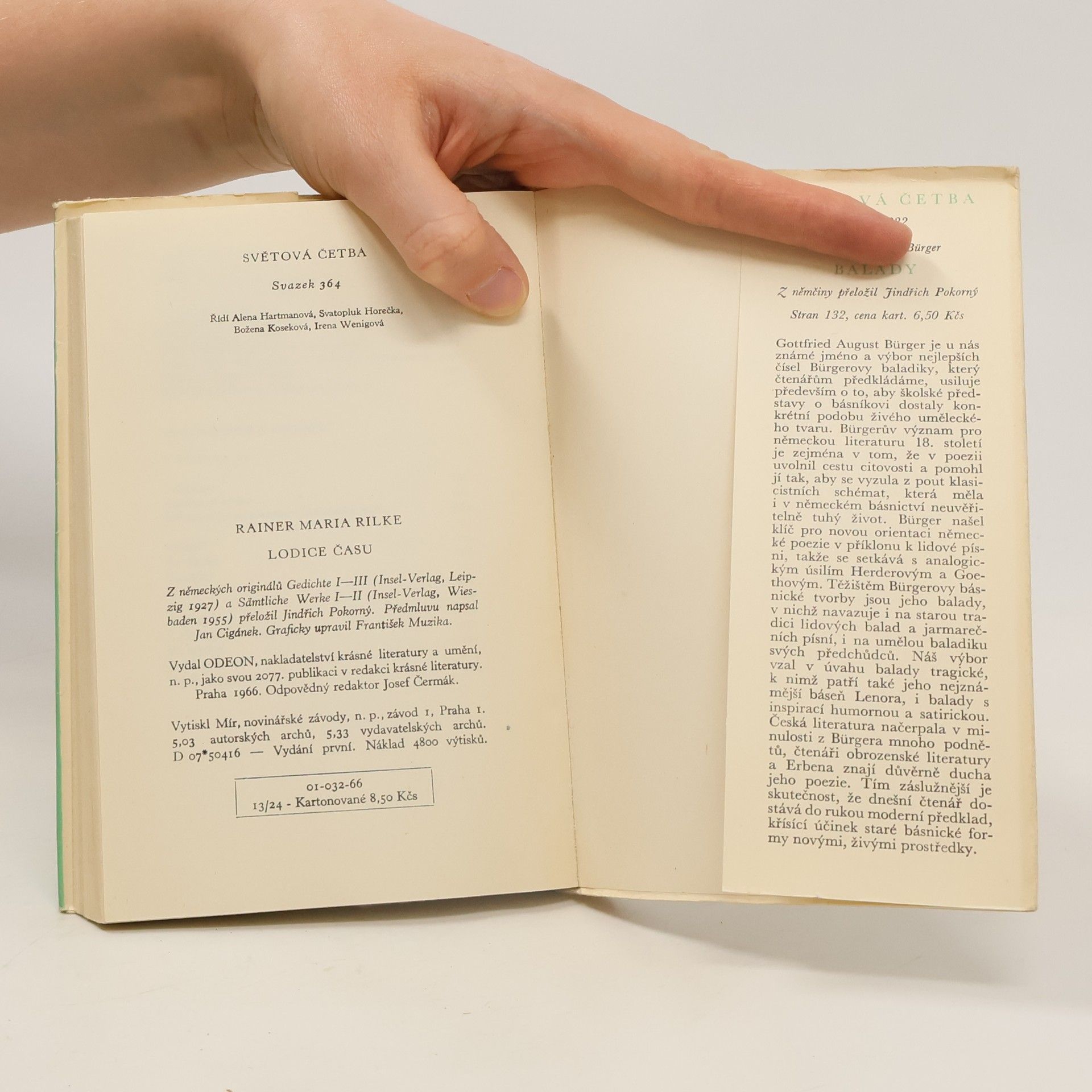 Rainer Maria Rilke Lodice času