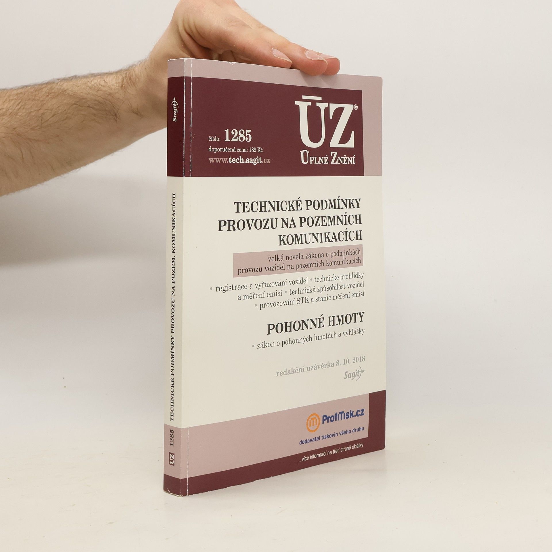 Sagit ÚZ č. 1285 - Technické podmínky provozu na pozemních komunikacích, Pohonné hmoty