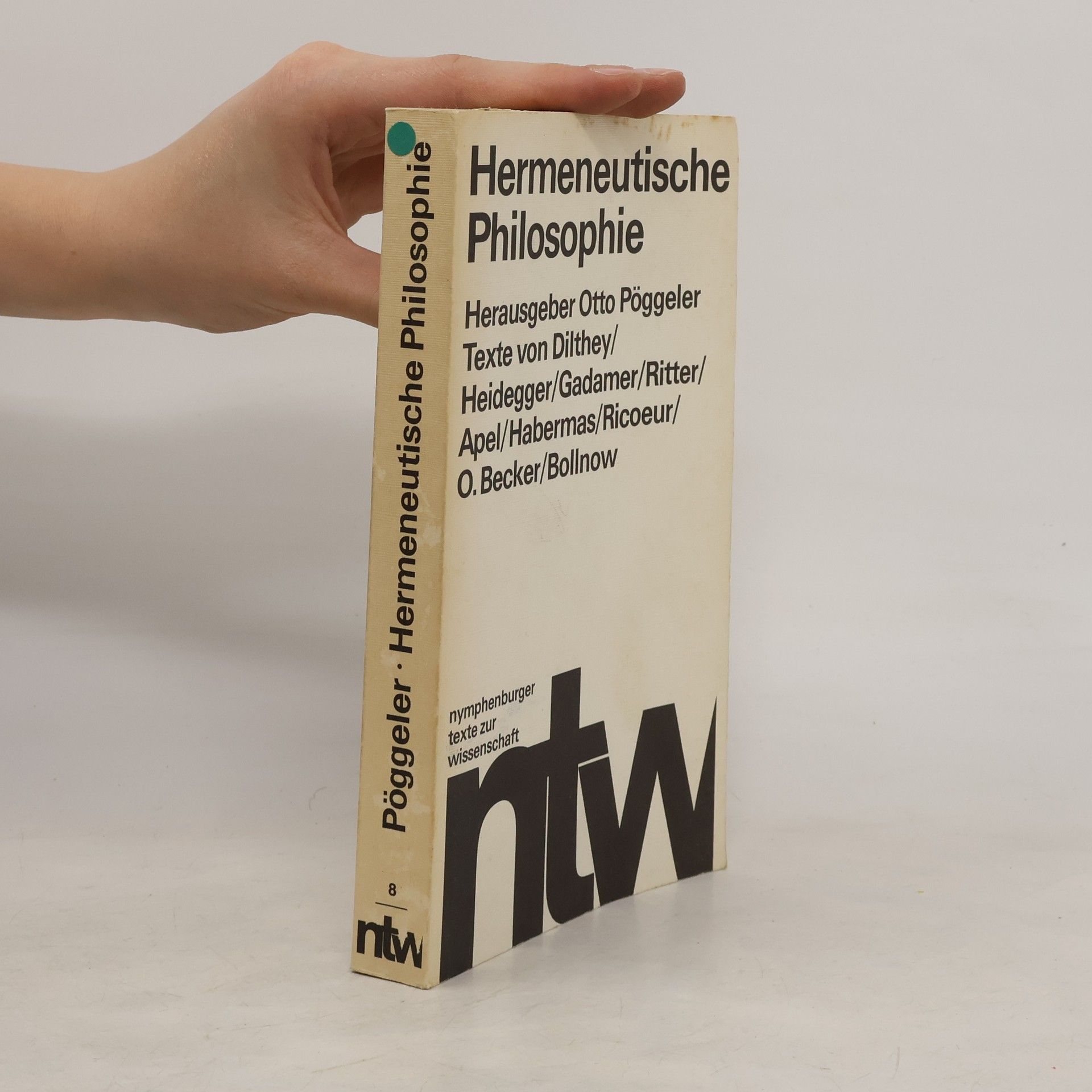 Otto Pöggeler Hermeneutische Philosophie