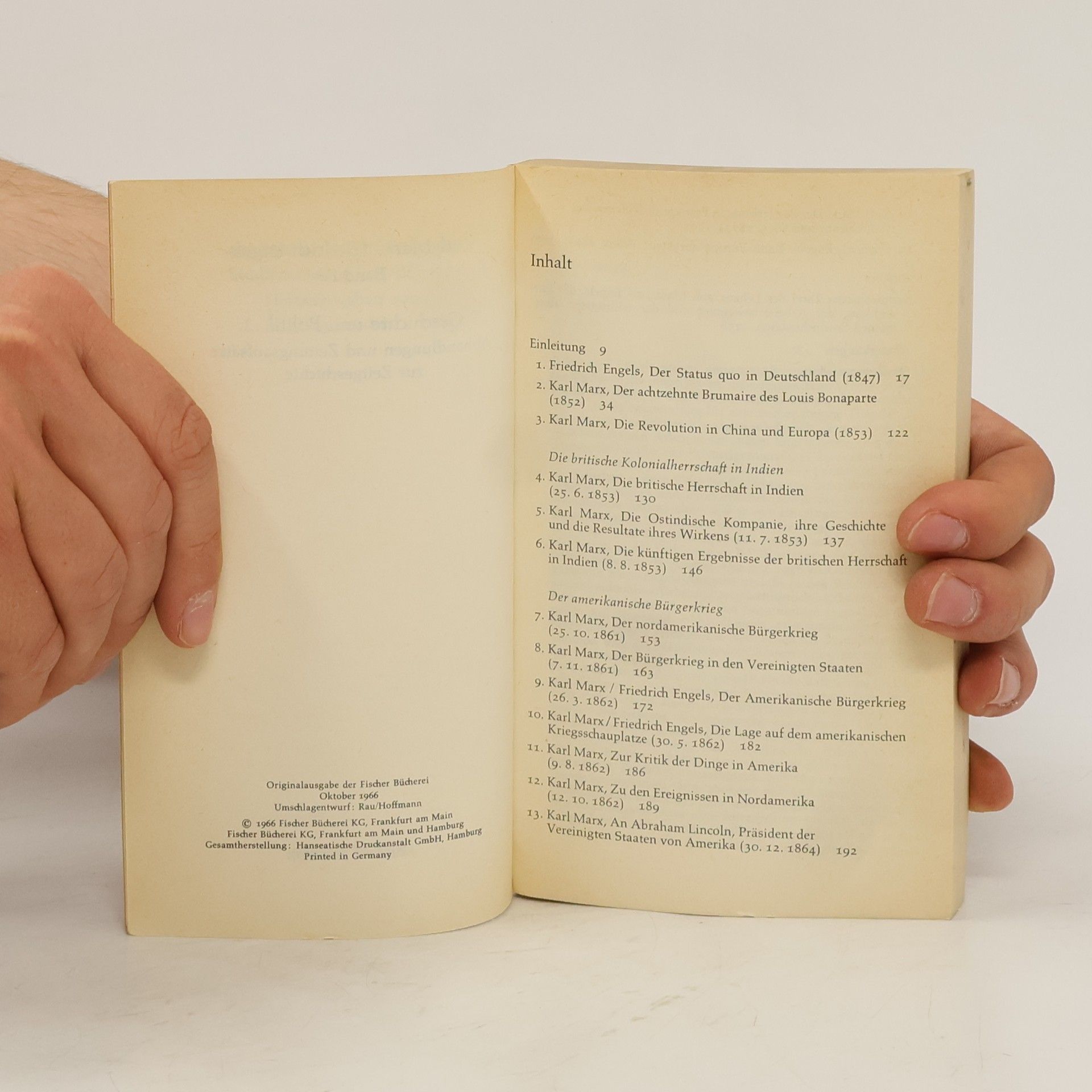 Friedrich Engels Studienausgabe IV. Geschichte und Politik