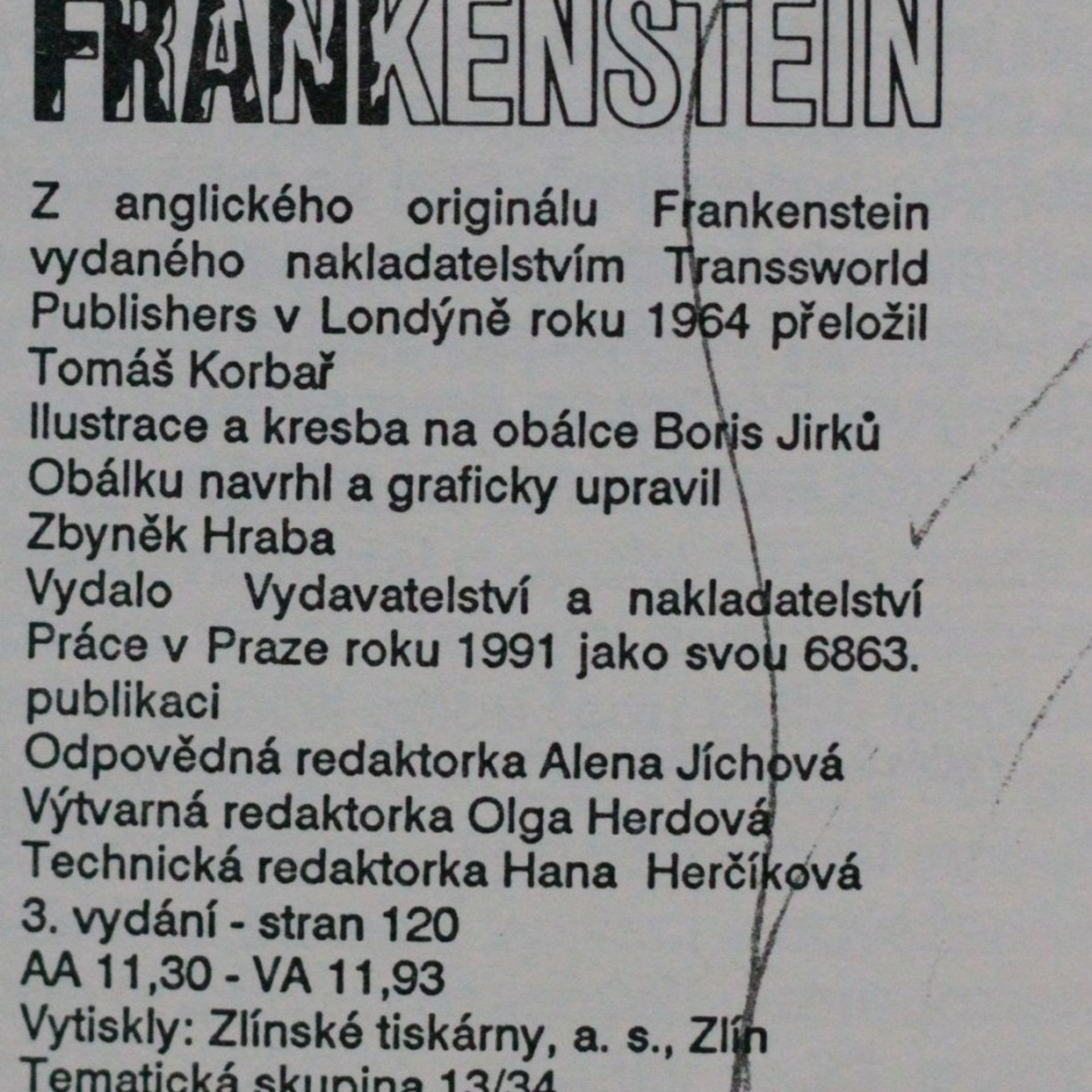 Mary W. Shelley Frankenstein