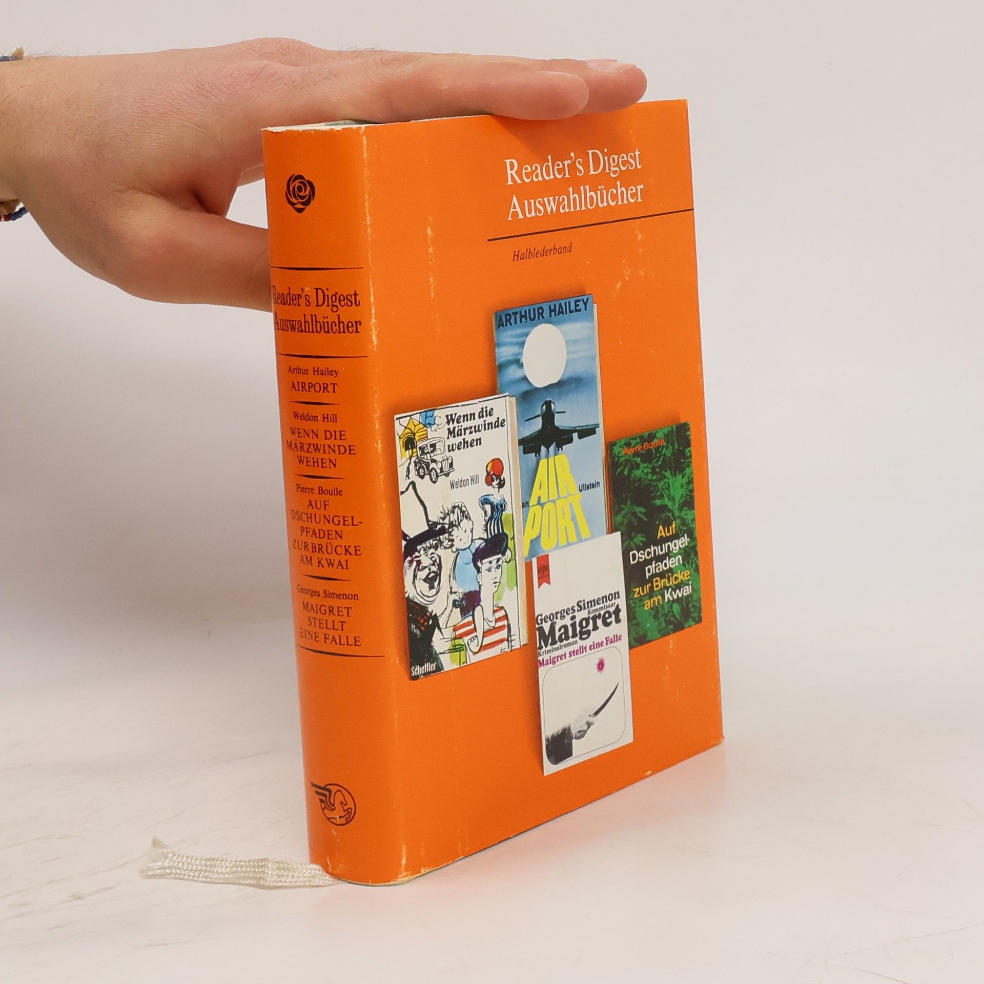 Arthur Hailey Reader's Digest Auswahlbücher. Airport. Wenn die Märzwinde wehen. Auf Dschungelpfaden zur Brücke am Kwai. Maigret stellt eine Falle