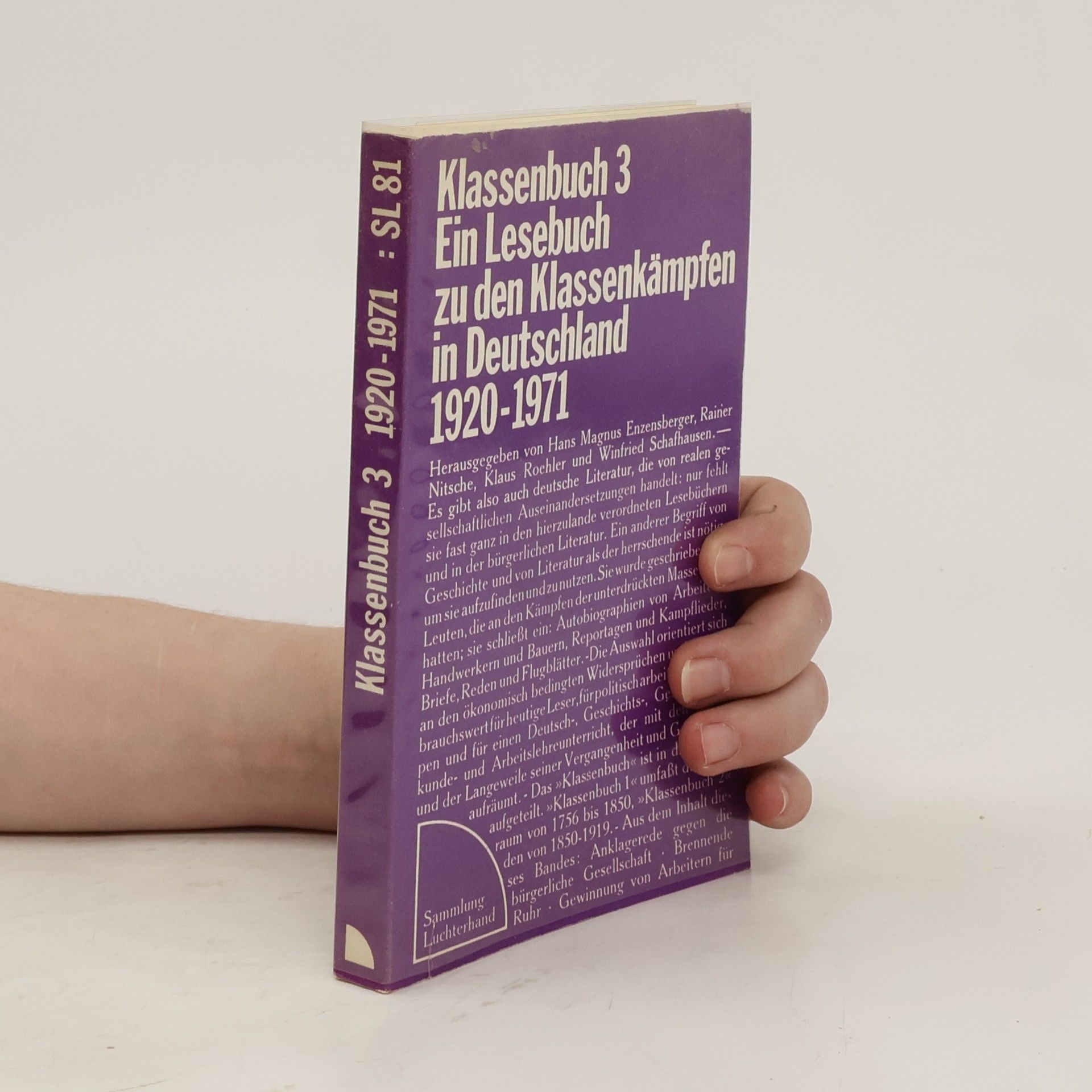 kolektiv Klassenbuch 3 Ein Lesebuch zu den Klassenkämpfen in Deutschland 1920-1971