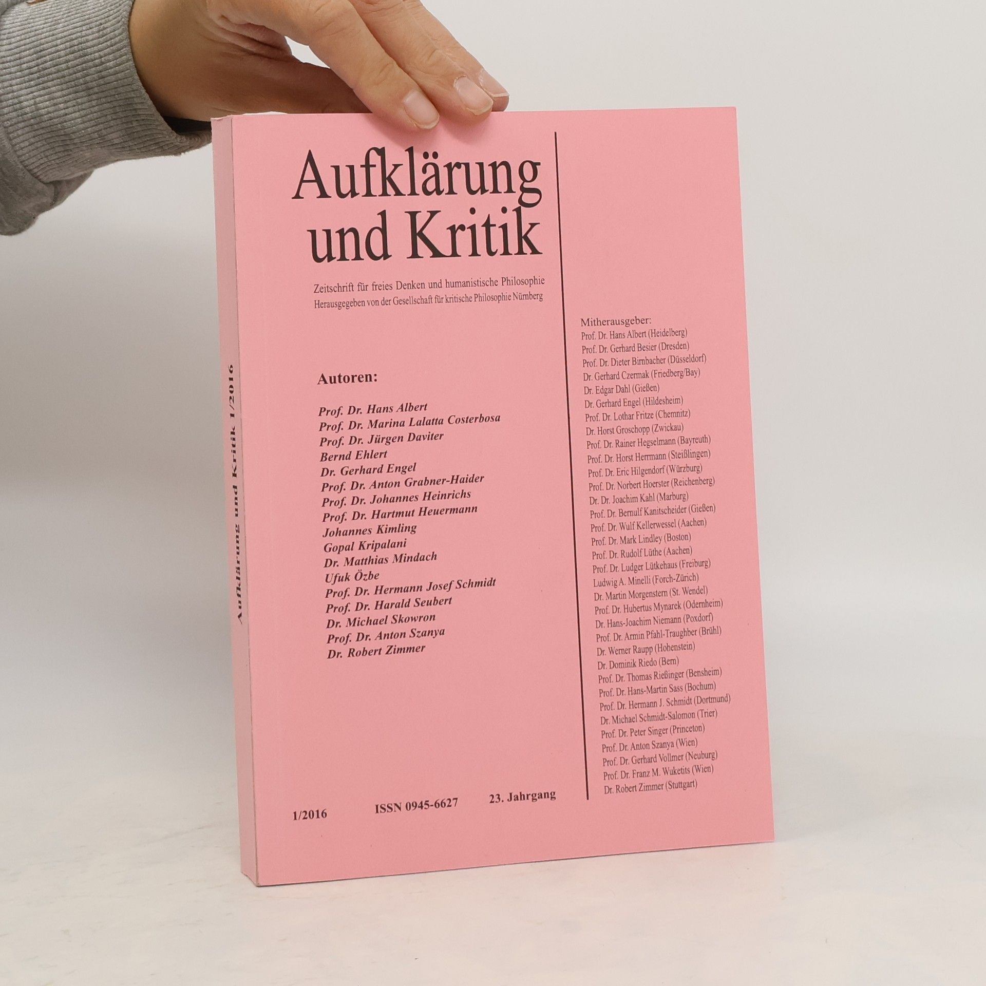 Autorenkollektiv Aufklärung und Kritik 1/2016