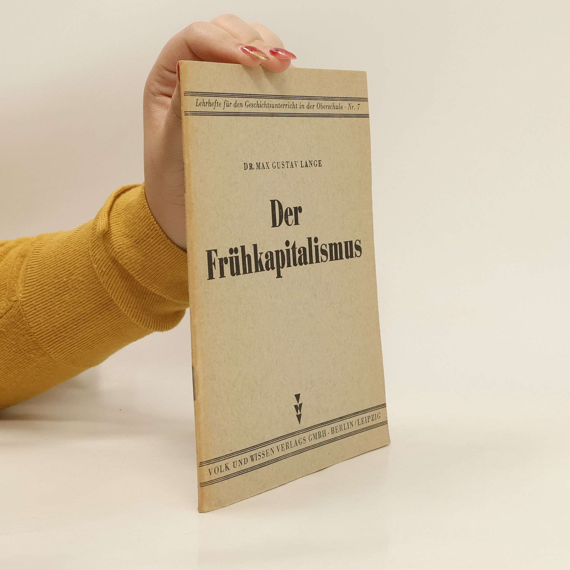 Max Gustav Lange Der Frühkapitalismus