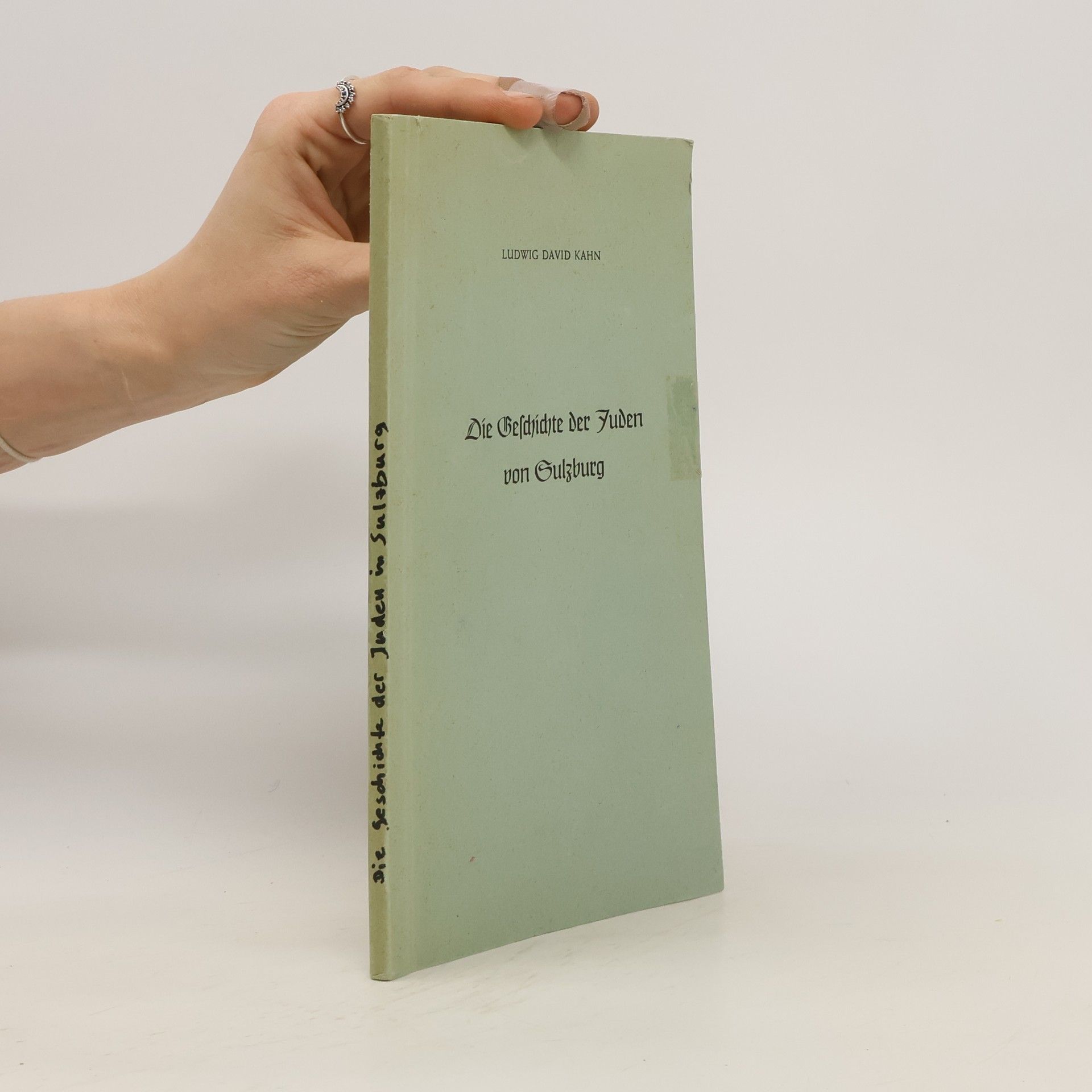 Ludwig David Kahn Die geschichte der Juden von Sulzburg