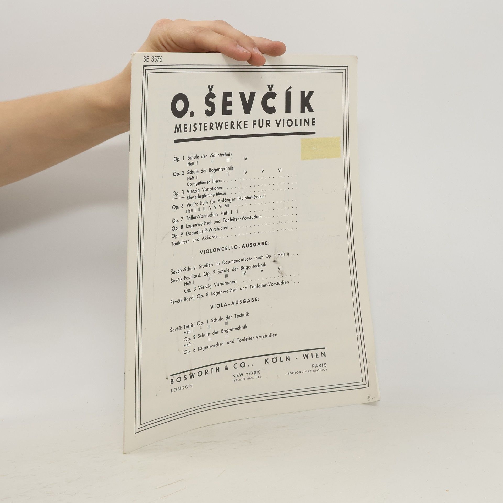 Collectif d'auteurs O. Ševčík Meisterwerke für Violine