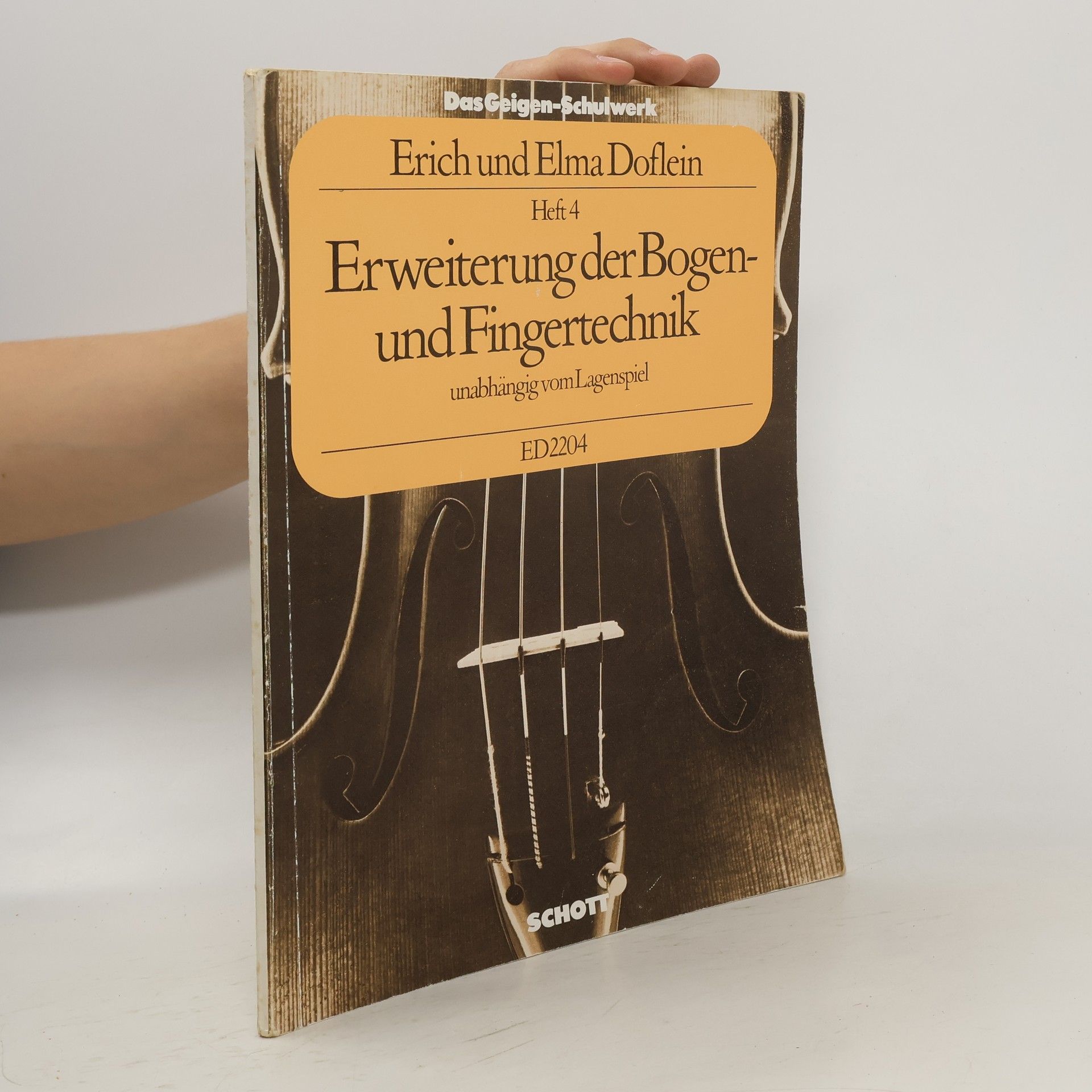 Erich Doflein Erweiterung der Bogen und Fingertechnik Heft 4