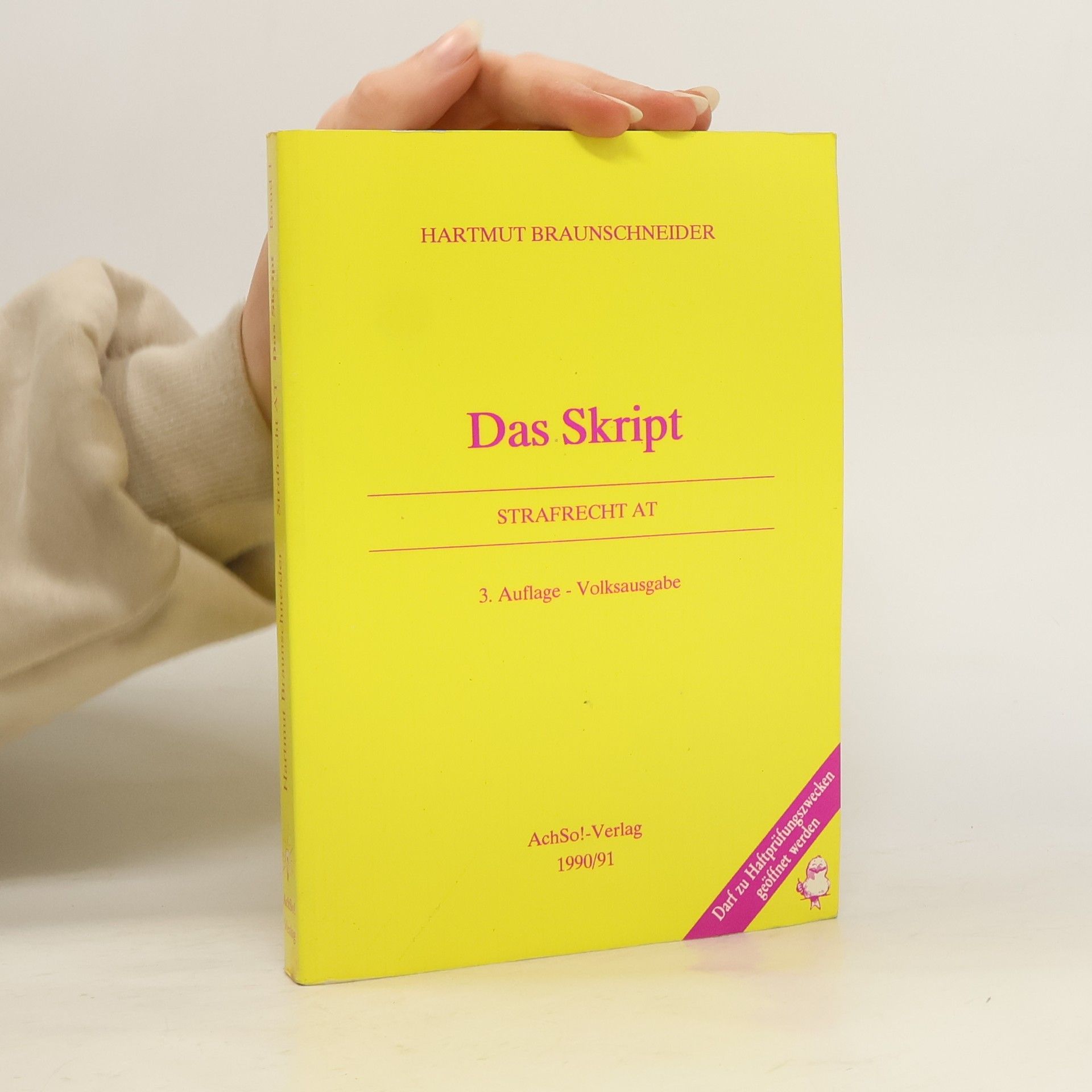 Hartmut Braunschneider Das Skript
