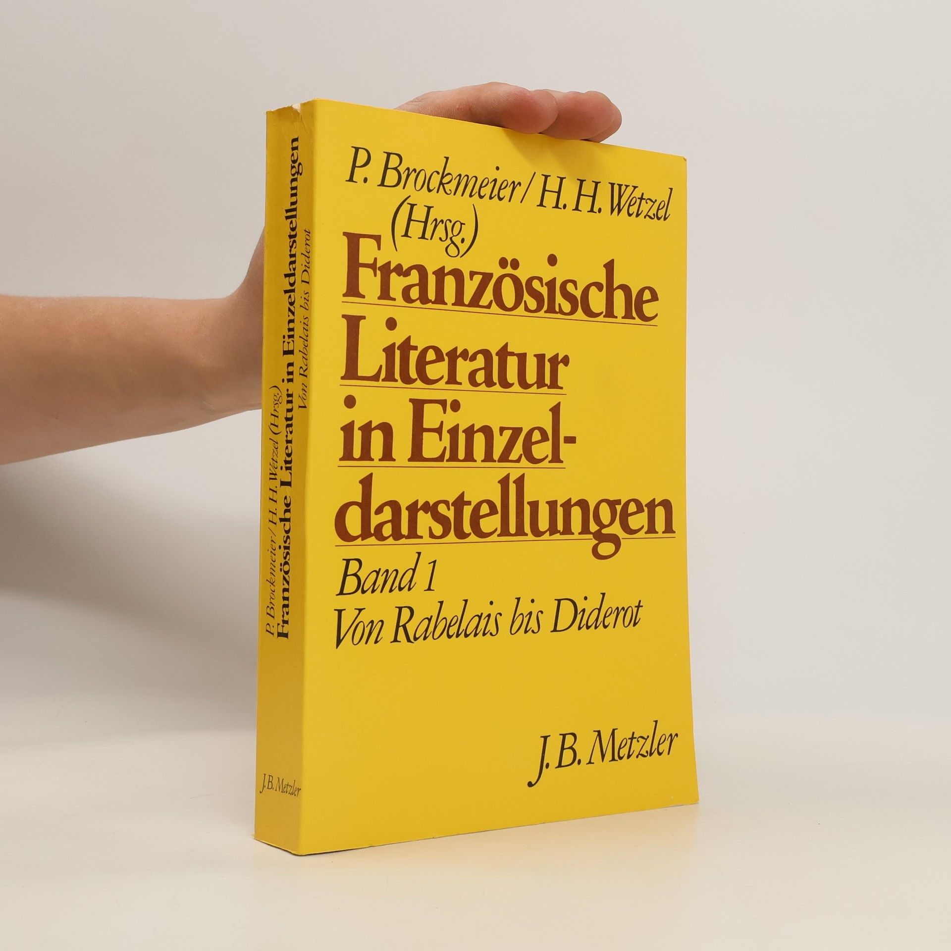 Peter Brockmeier Französische Literatur in Einzeldarstellungen 1