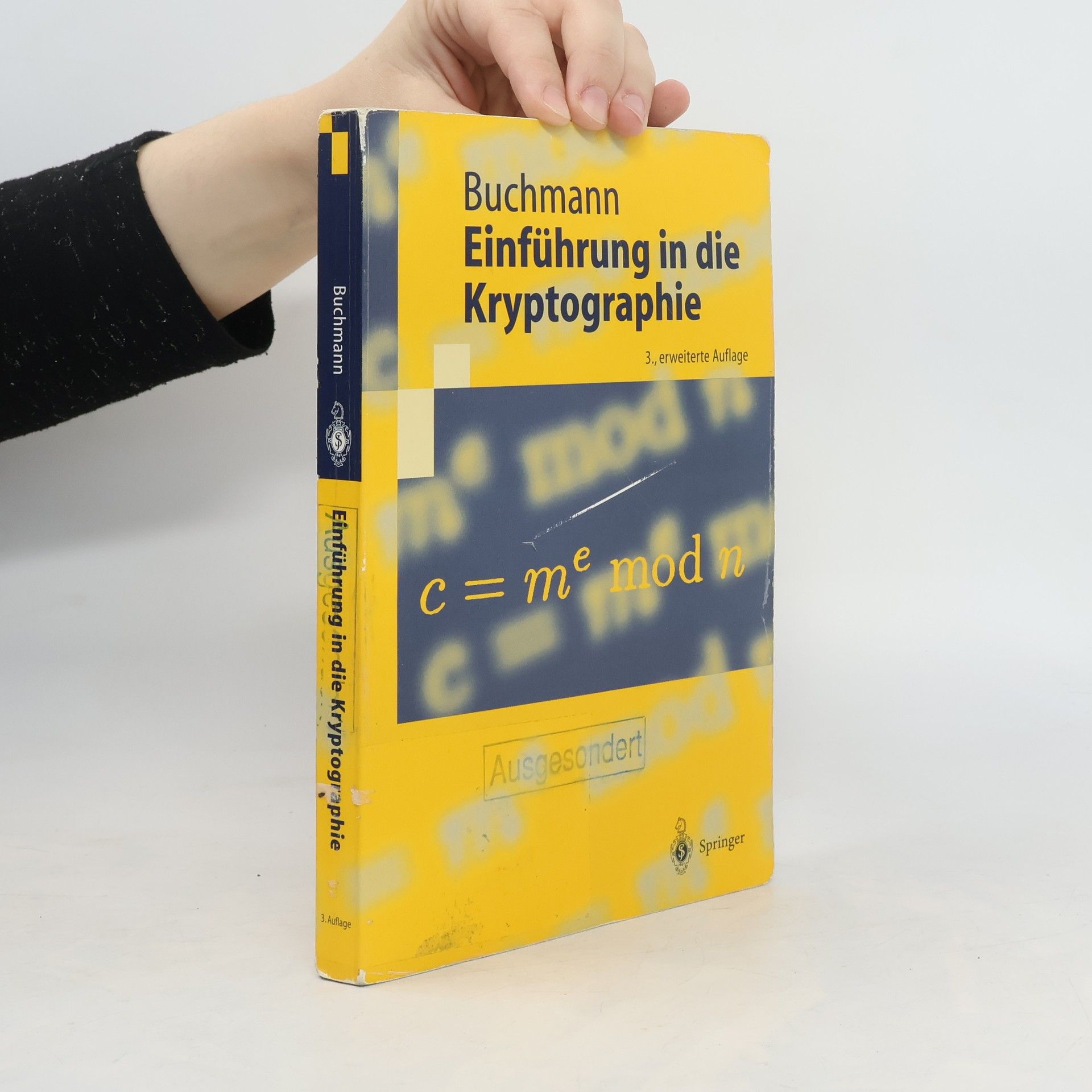 Johannes Buchmann Einführung in die Kryptographie