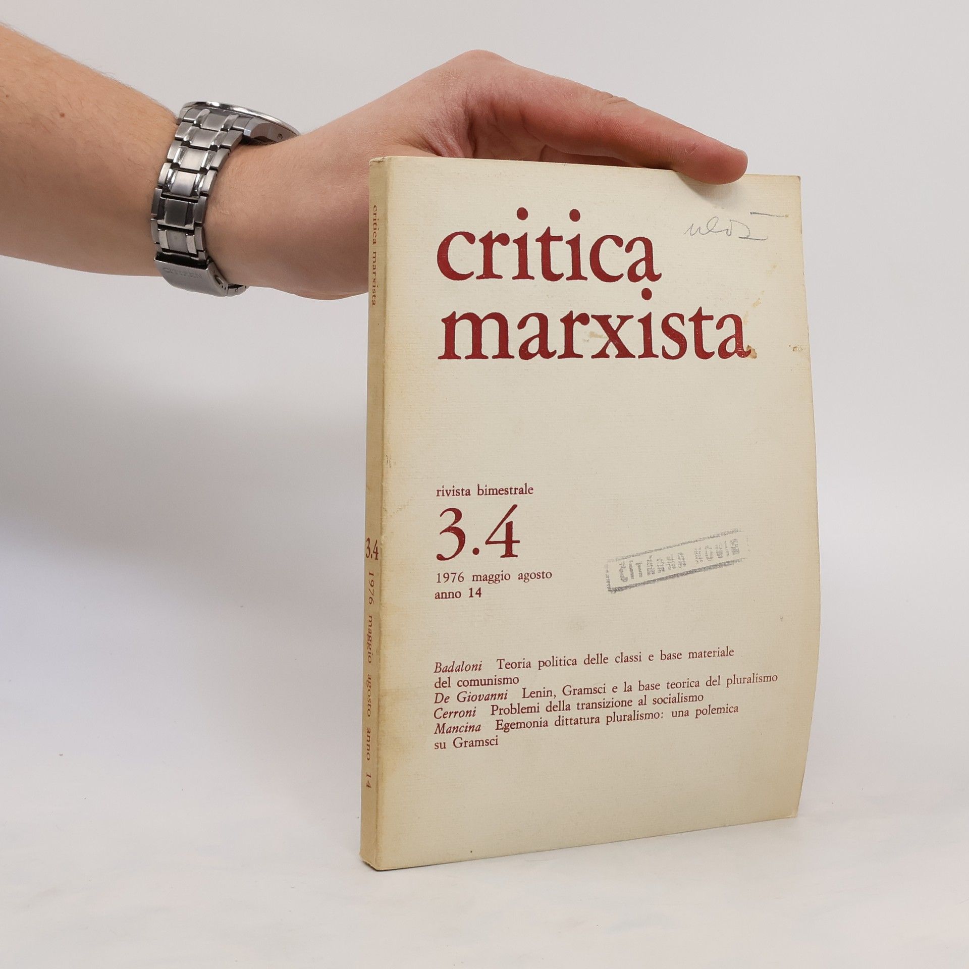 AA.VV. Critica marxista  3.4/1976