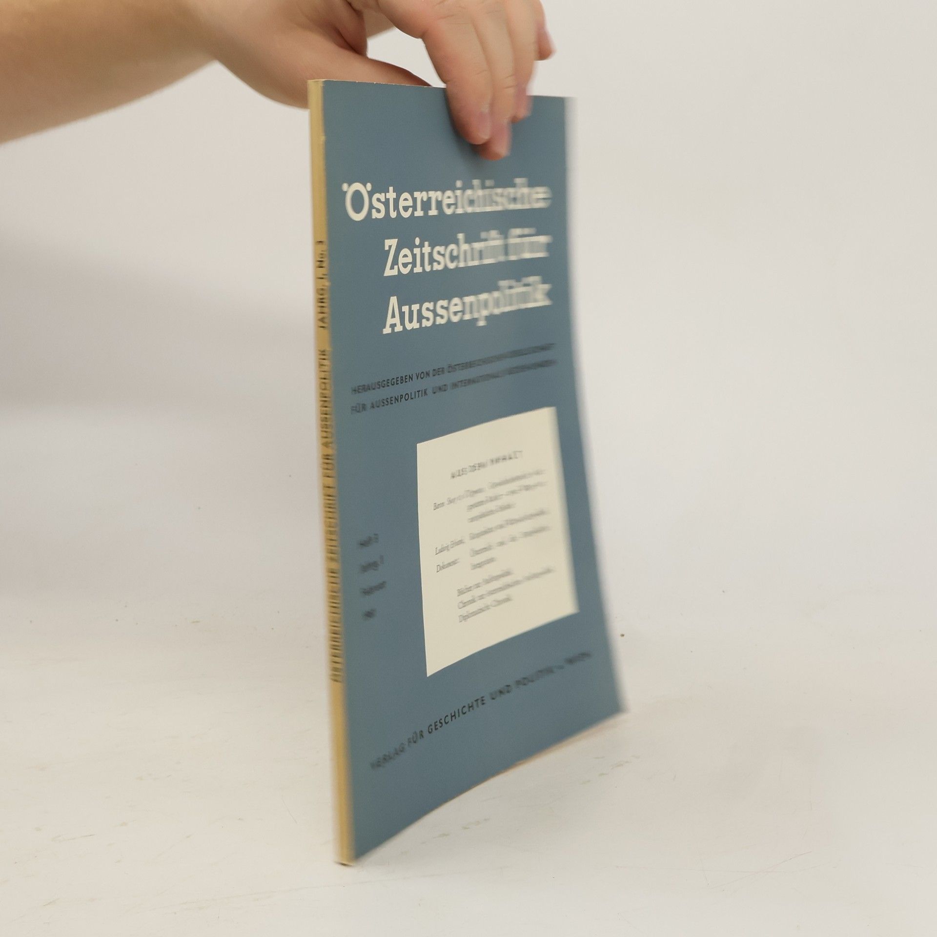 Autorenkollektiv Österreichische Zeitschrift für Aussenpolitik No. 3