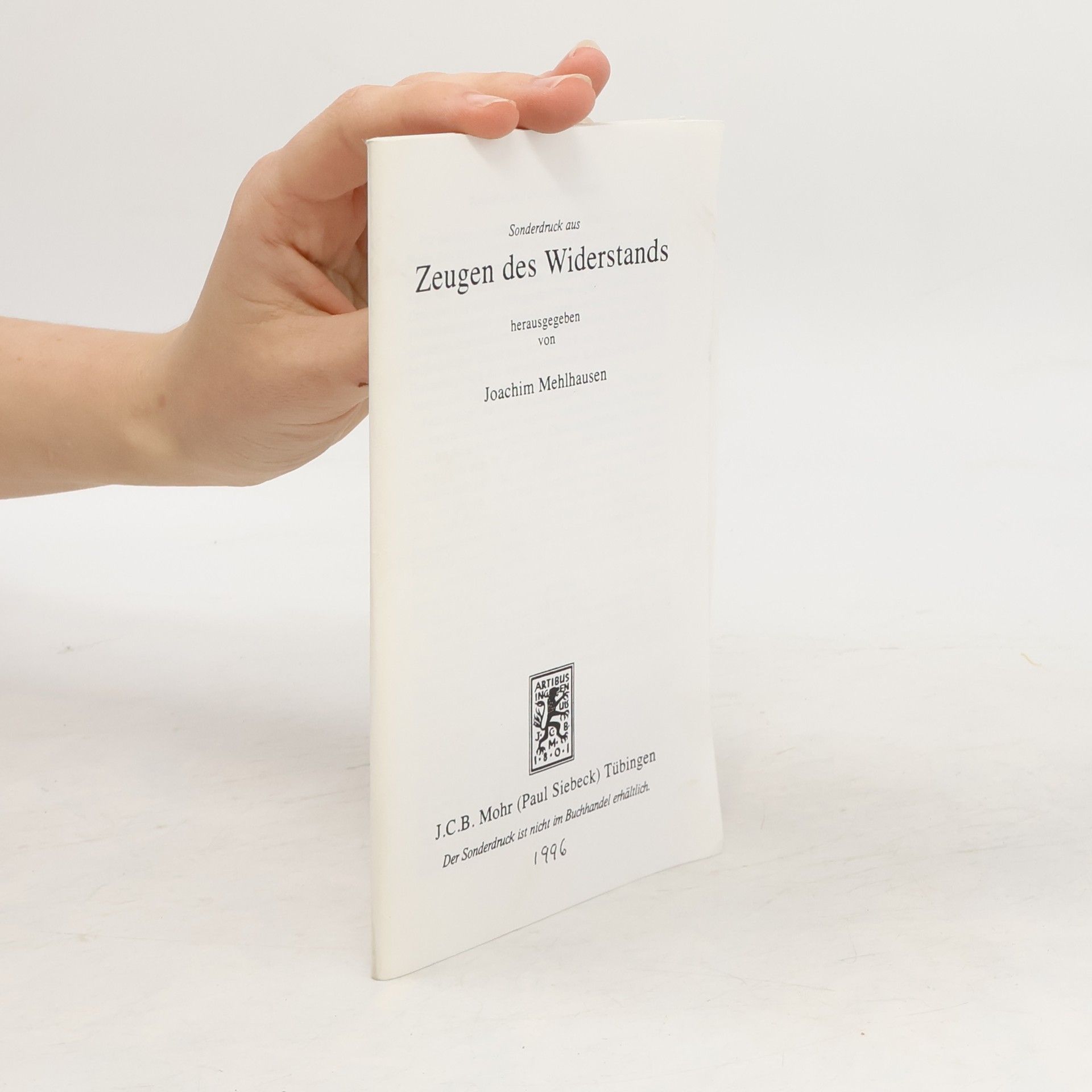 Joachim Mehlhausen Zeugen des Widerstands herausgegeben von Joachim Mehlhausen