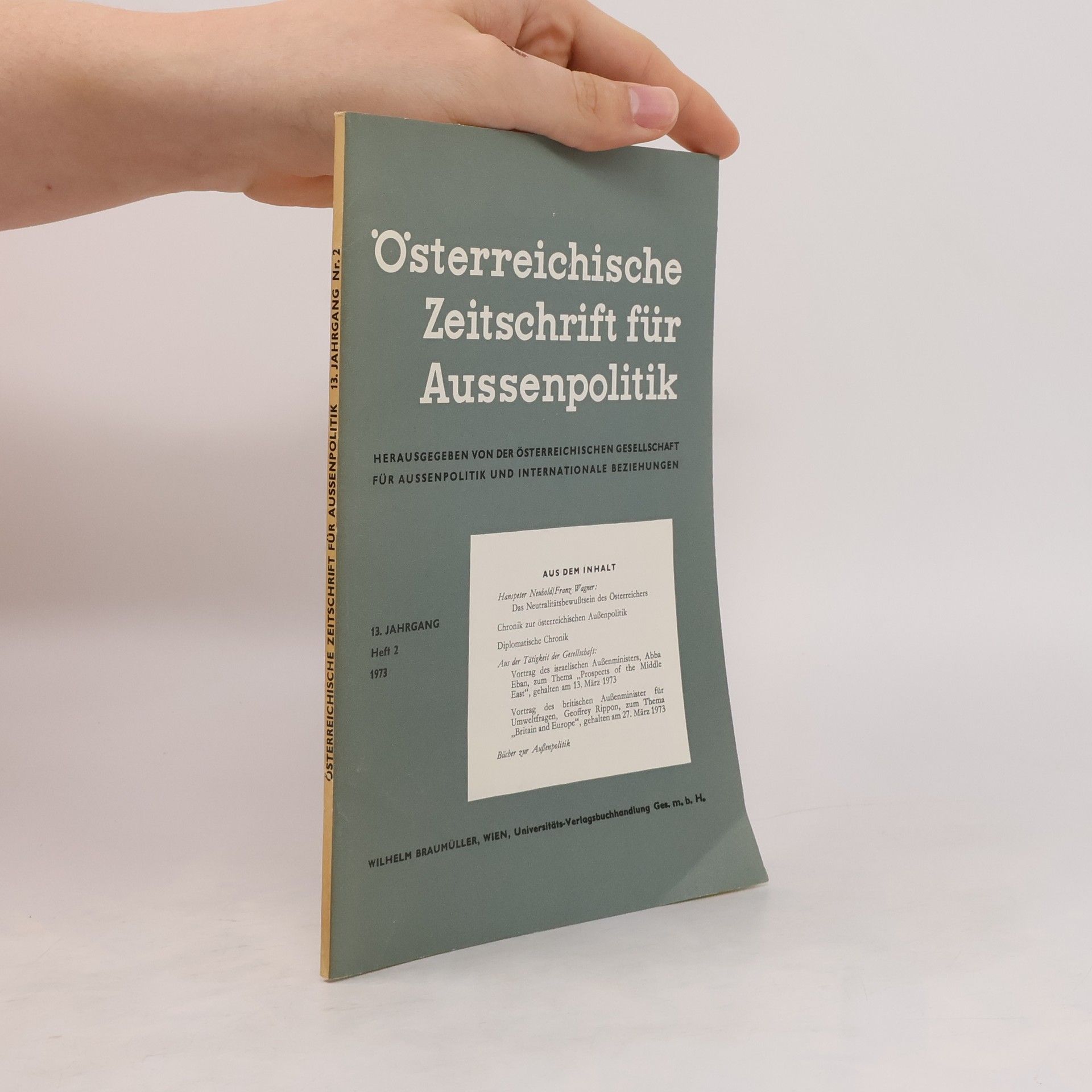 Collectif d'auteurs Österreichische Zeitschrift für Aussenpolitik 2