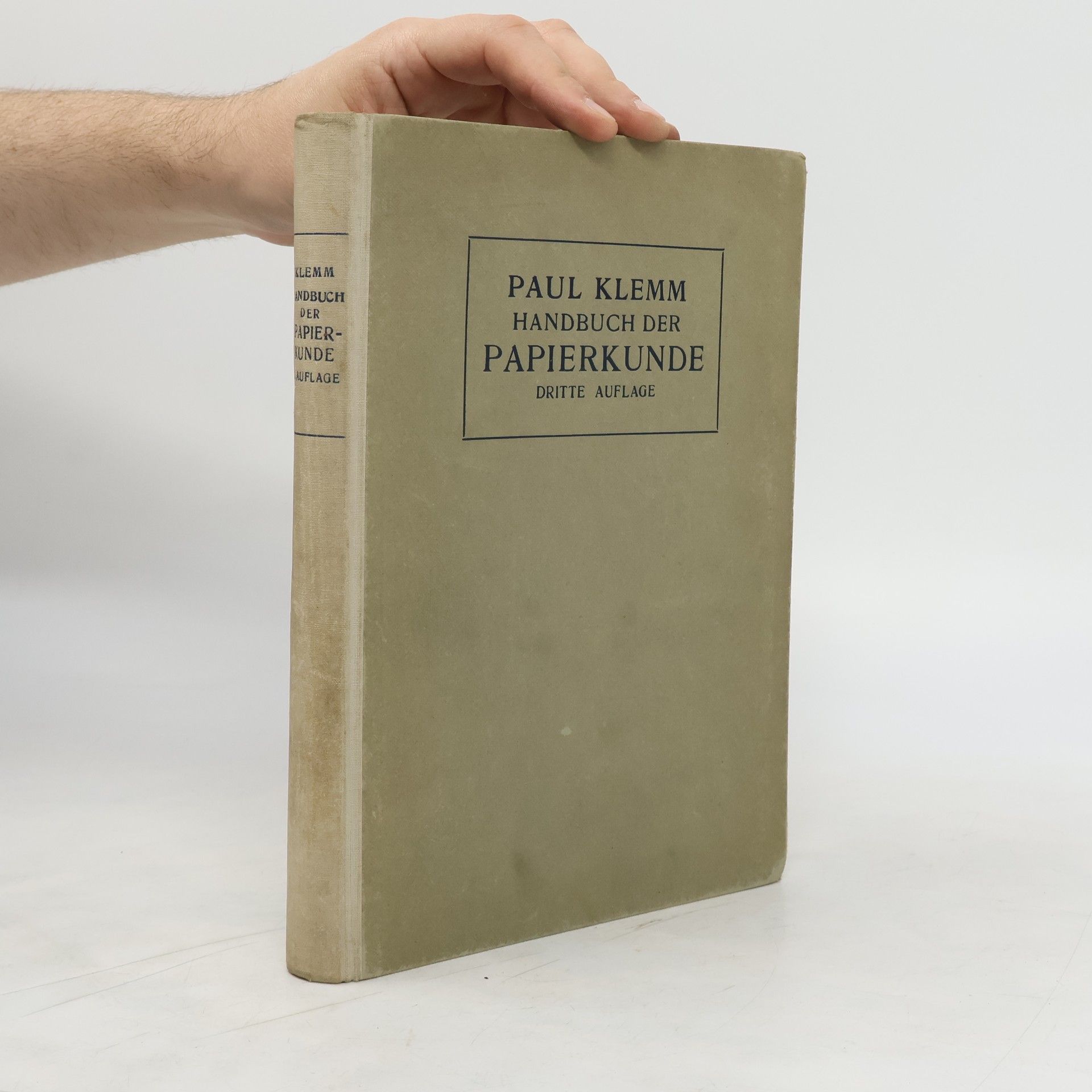 Paul Klemm handbuch der papierkunde