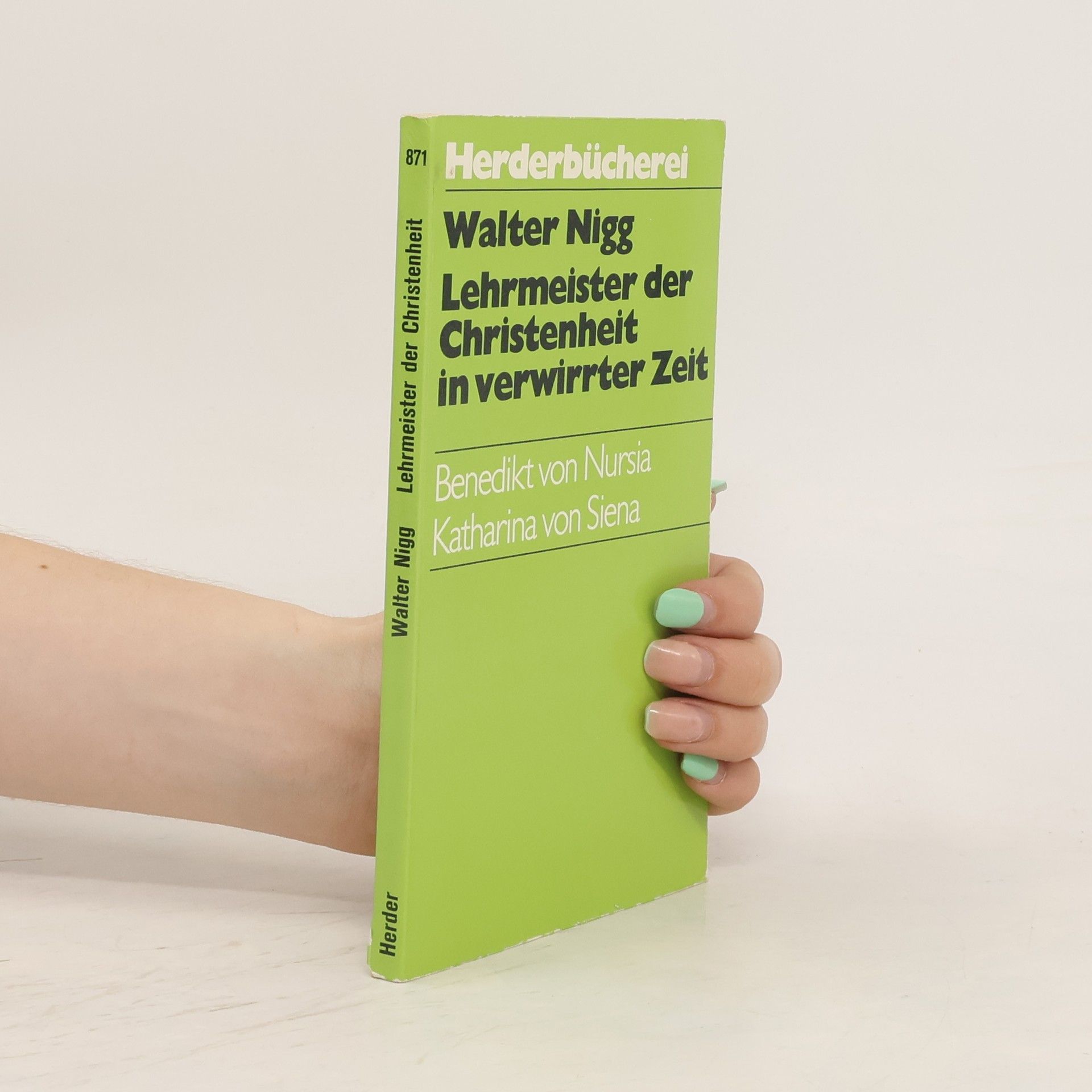Walter Nigg Lehrmeister der Christenheit in verwirrter Zeit