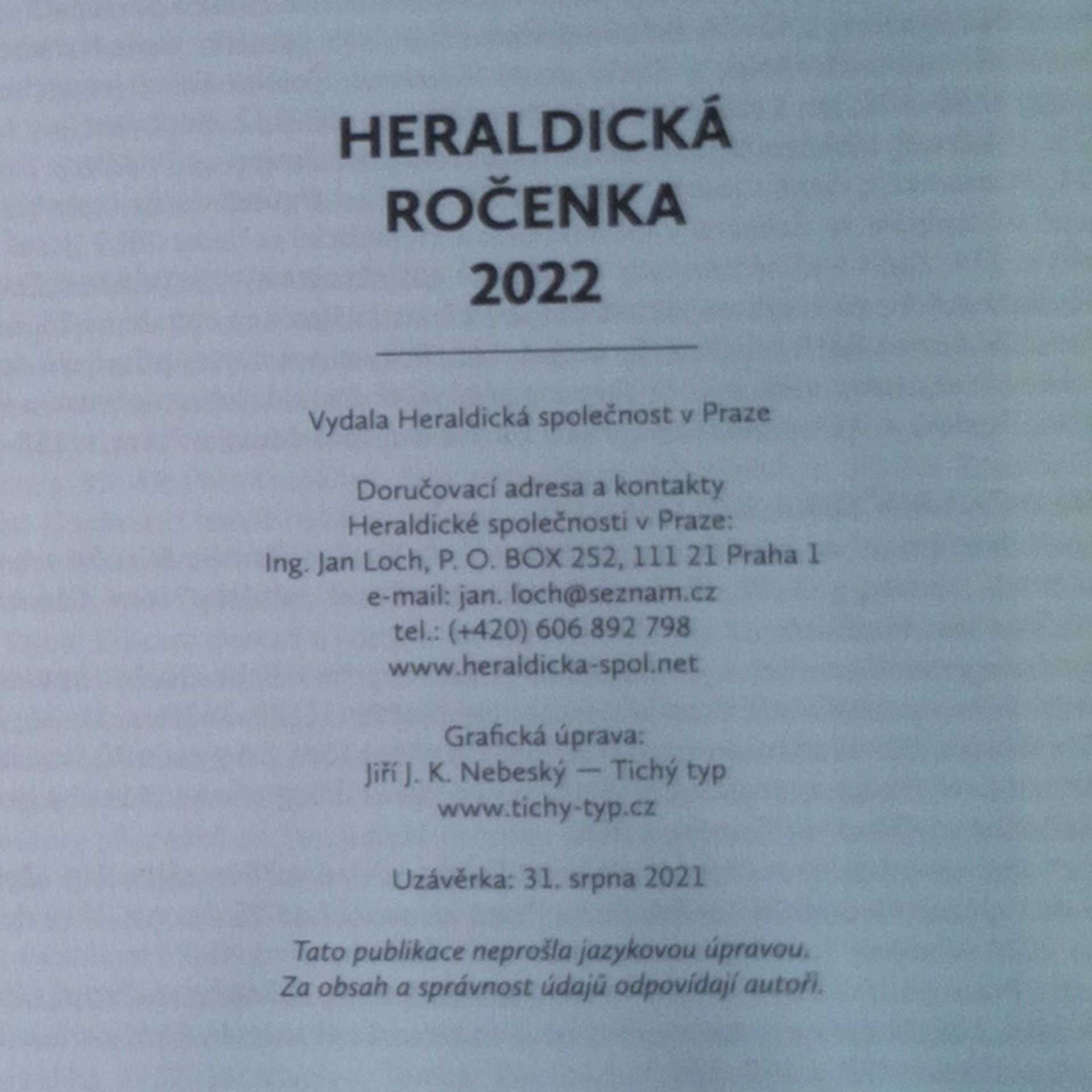 Kolektiv autorů Heraldická ročenka