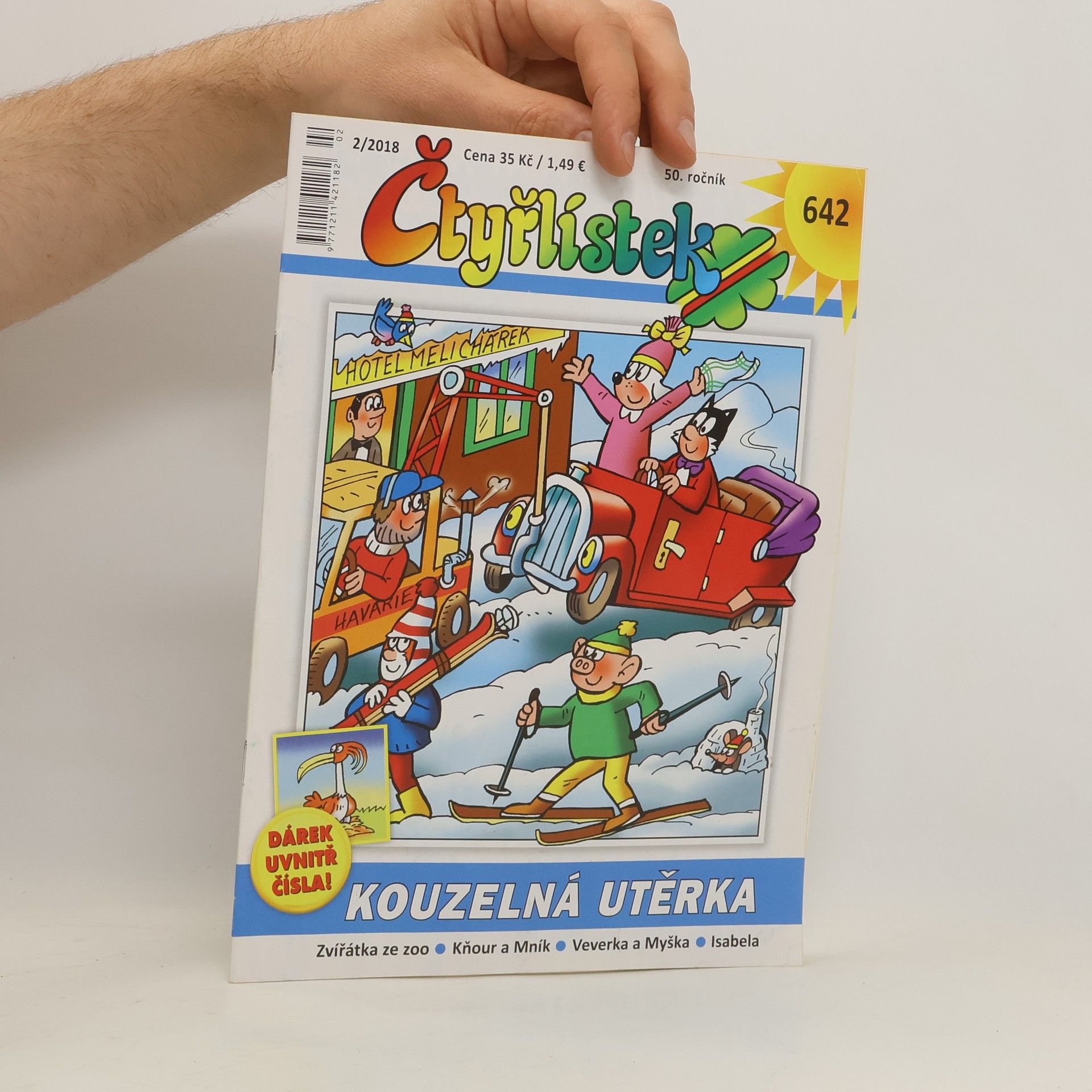 Jaroslav Němeček Čtyřlístek 2/2018 642. Kouzelná utěrka