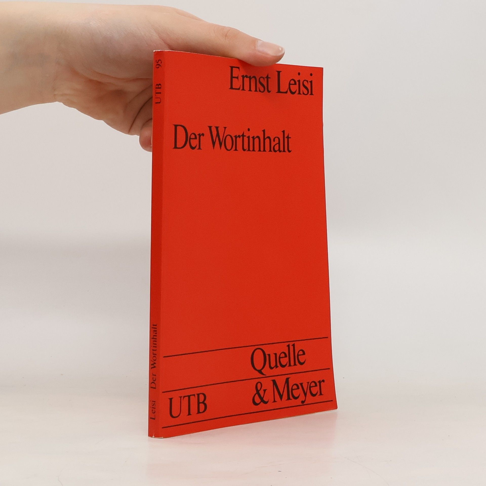 Ernst Leisi Der Wortinhalt