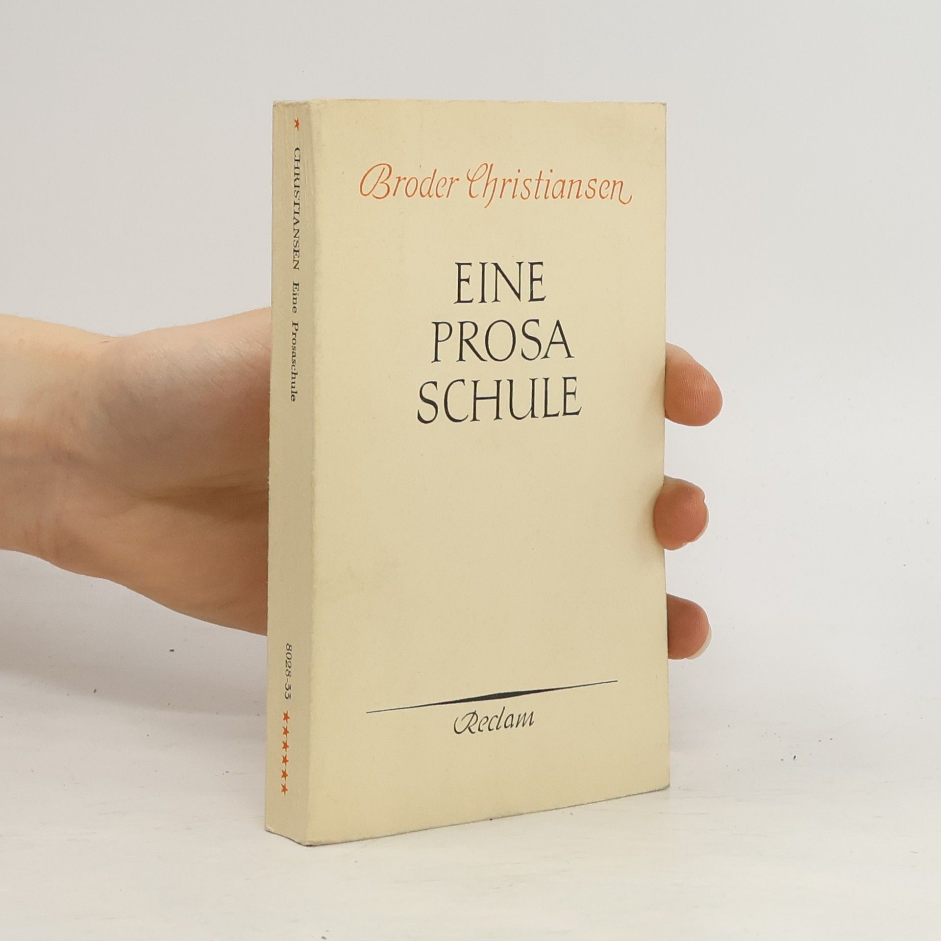 Broder Christiansen Eine Prosaschule