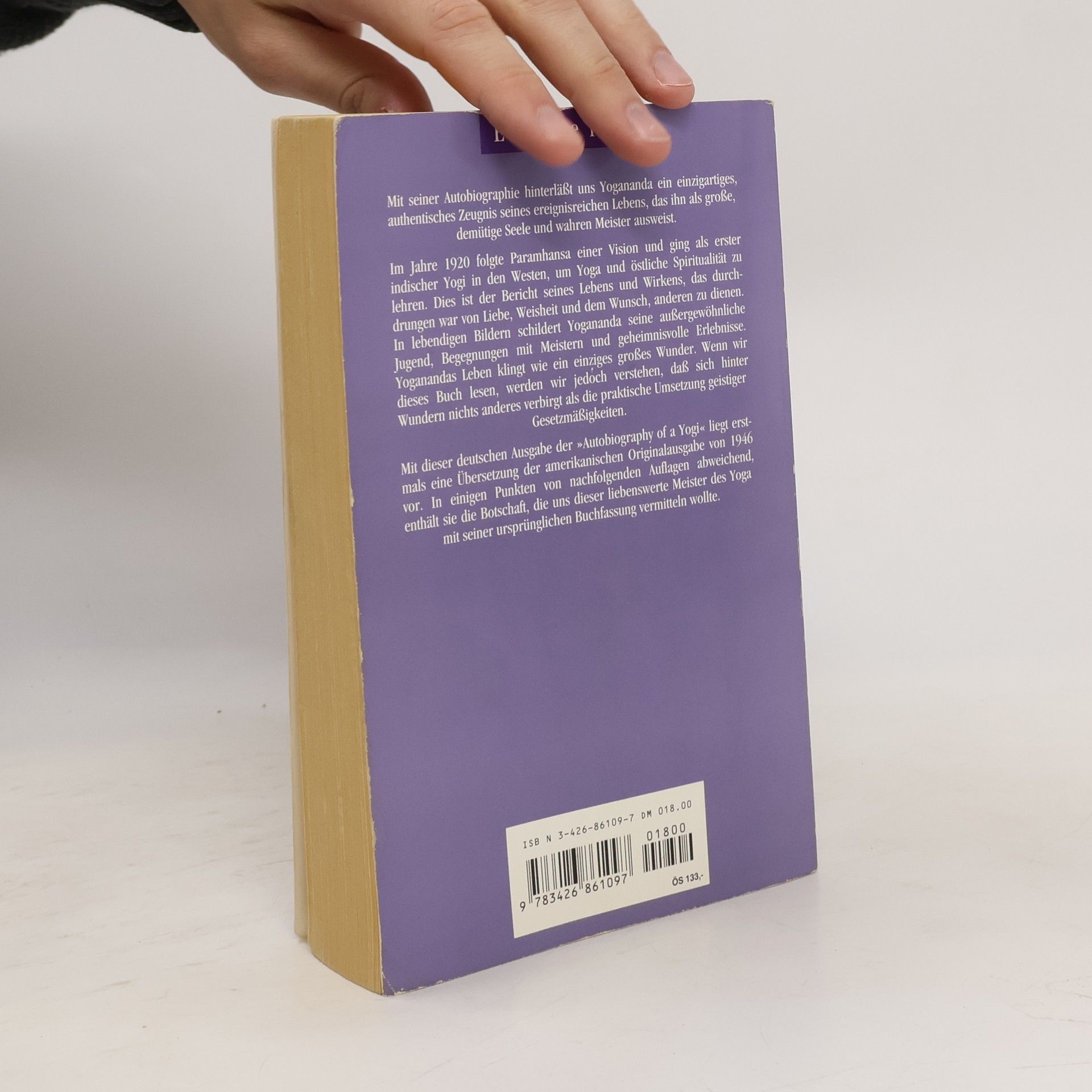 Paramhansa Yoganda Autobiographie