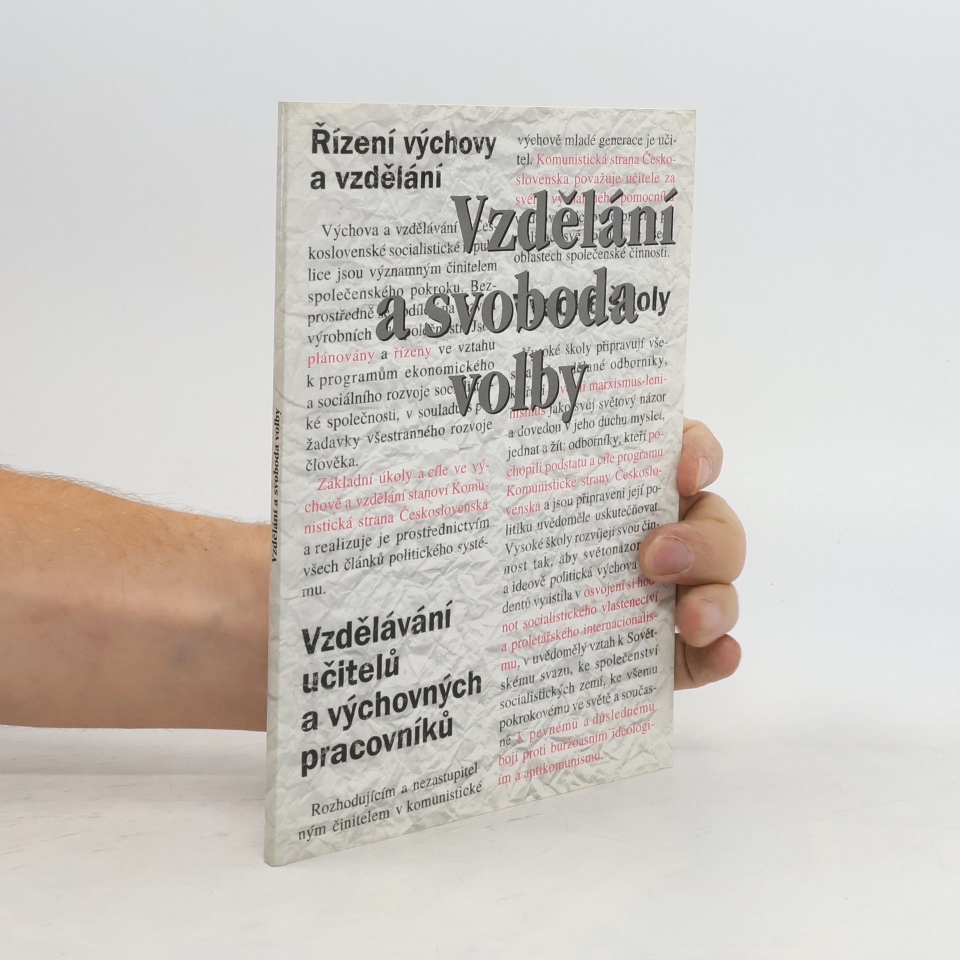 Karel Pala Vzdělání a svoboda volby