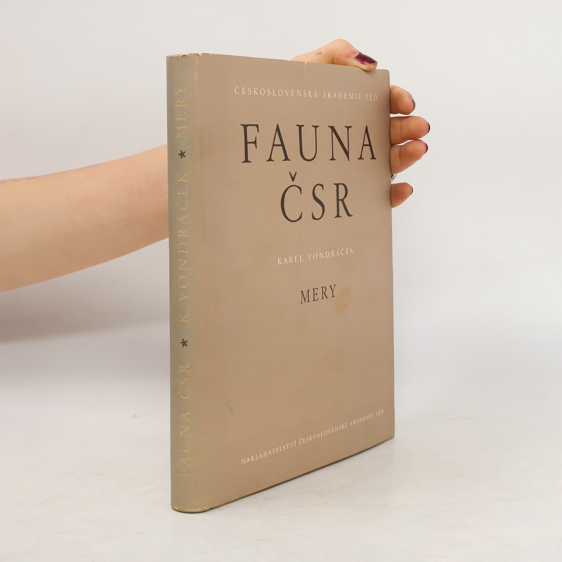Karel Vondráček Fauna ČSR. Mery