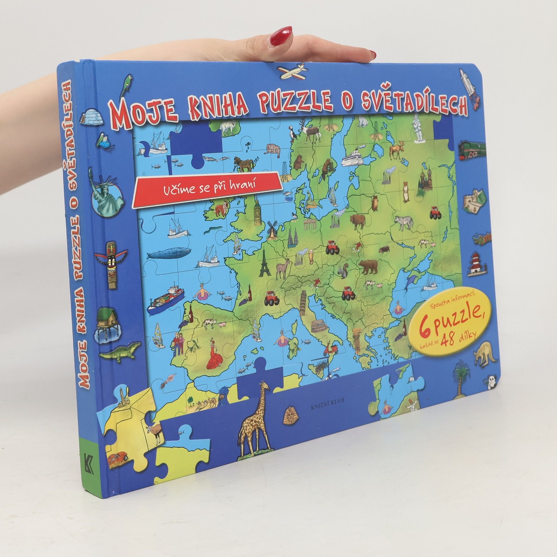 Friedemann Bedürftig Moje kniha puzzle o světadílech. Učíme se při hraní