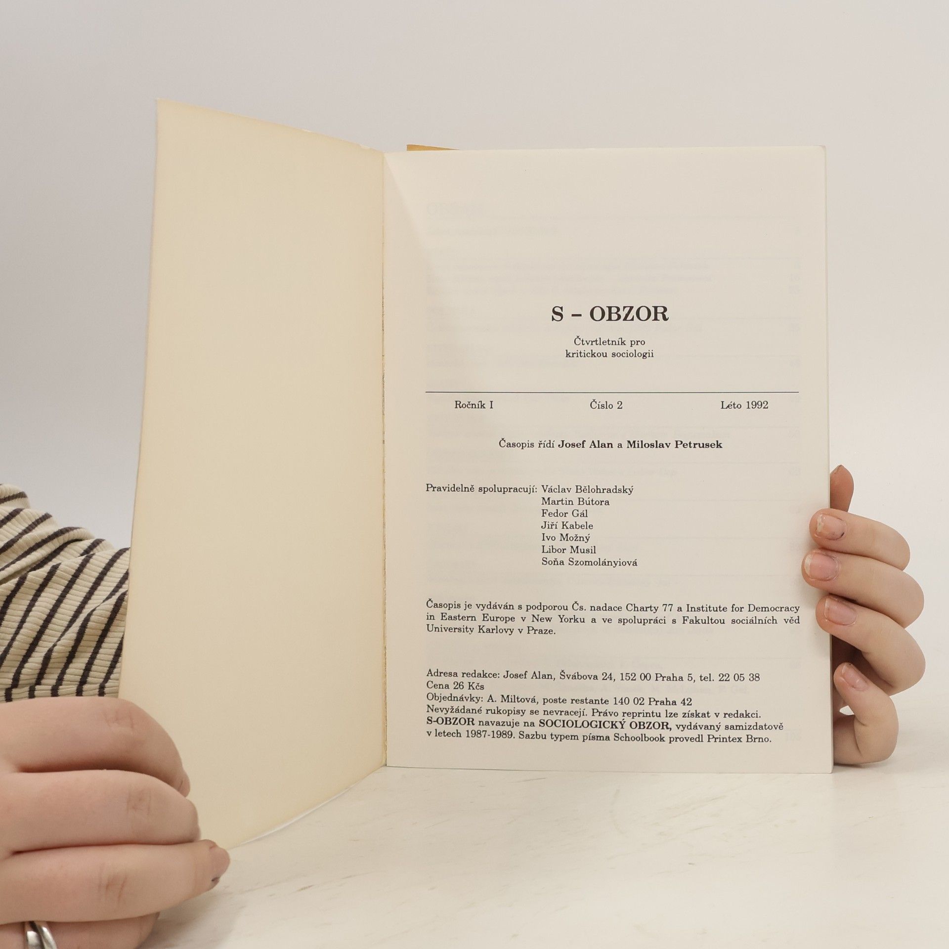 kolektiv S-obzor. Čtvrtletník pro kritickou sociologii. Ročník 1. Číslo 2.