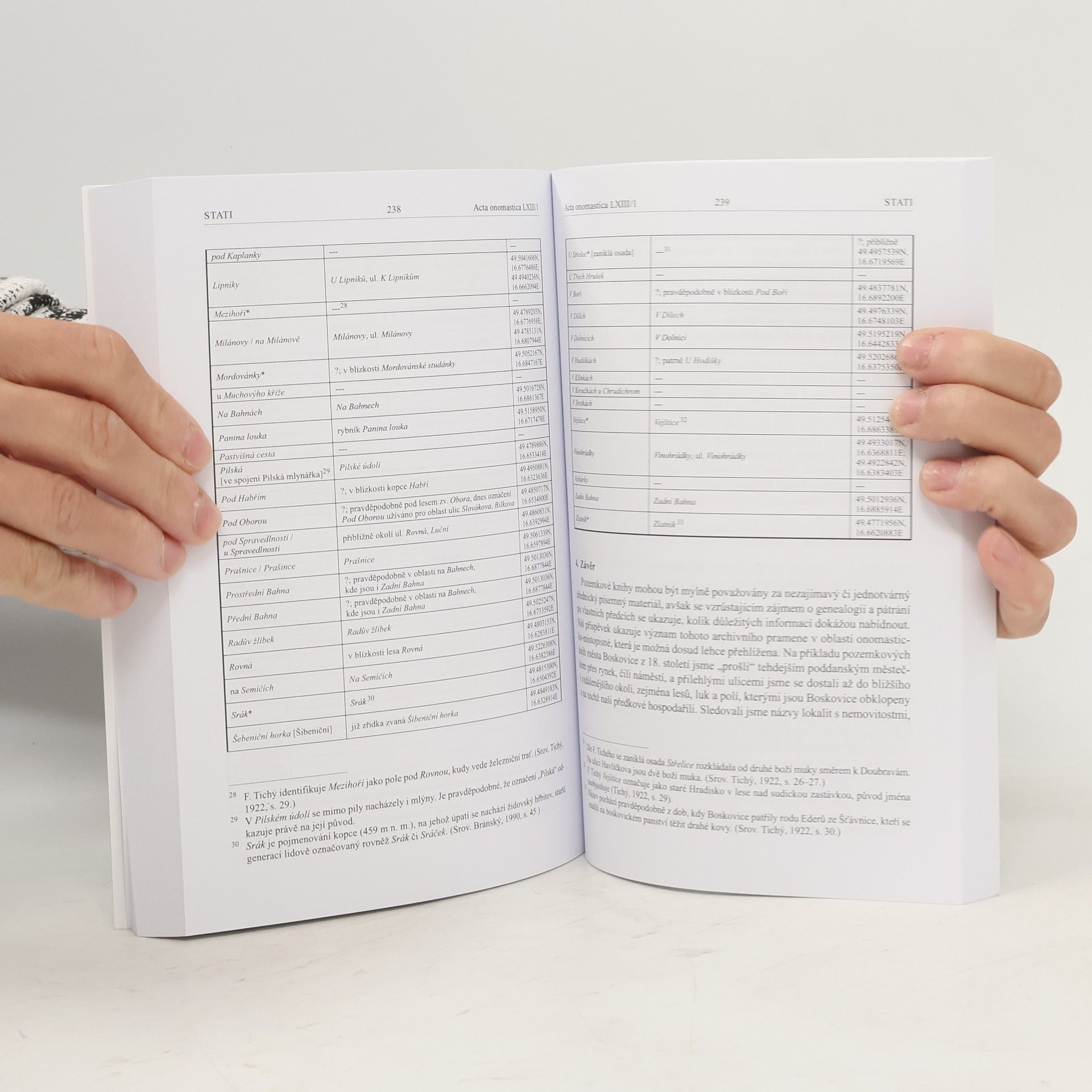 Autorenkollektiv Acta onomastica. Ročník LXIII. Č. 1