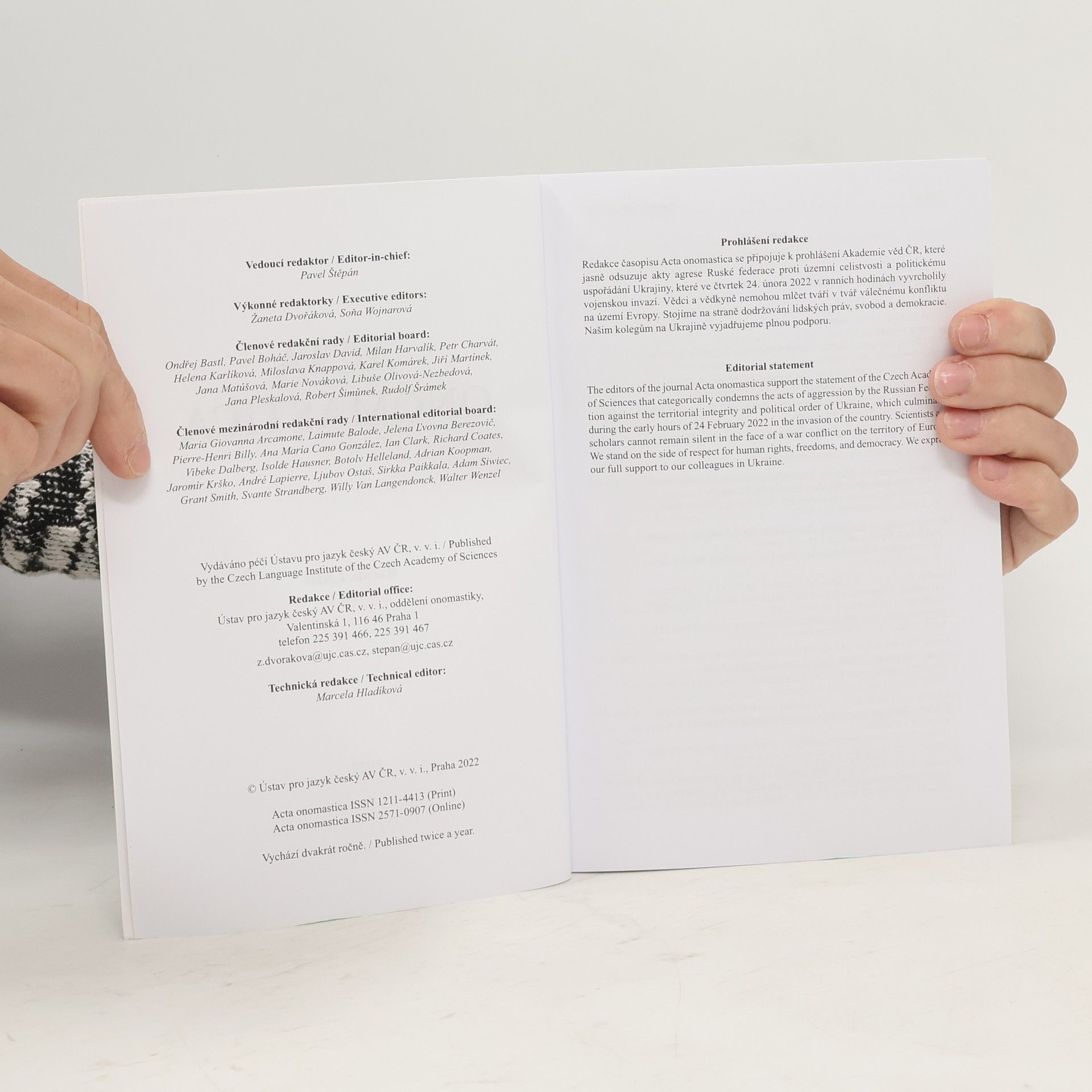 Autorenkollektiv Acta onomastica. Ročník LXIII. Č. 1