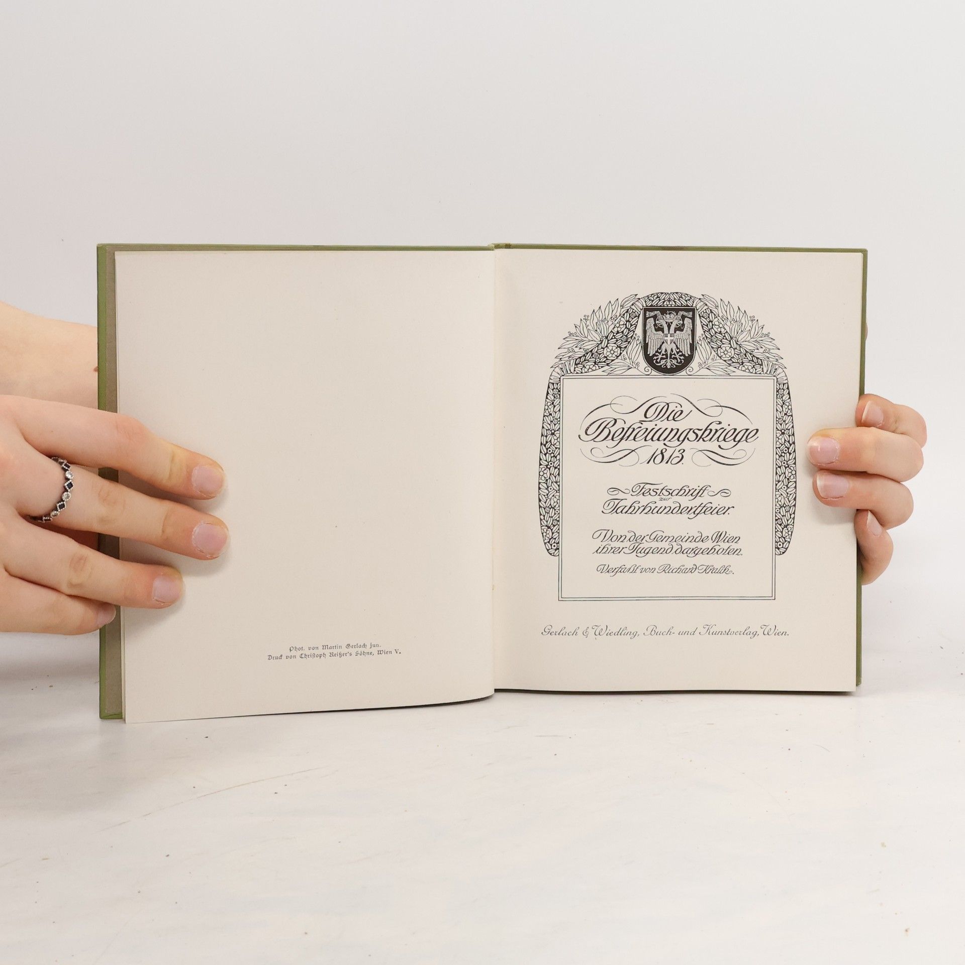 Various authors Festgabe der Gemeinde Wien zur Erinnerung an die Befreiungskriege 1813