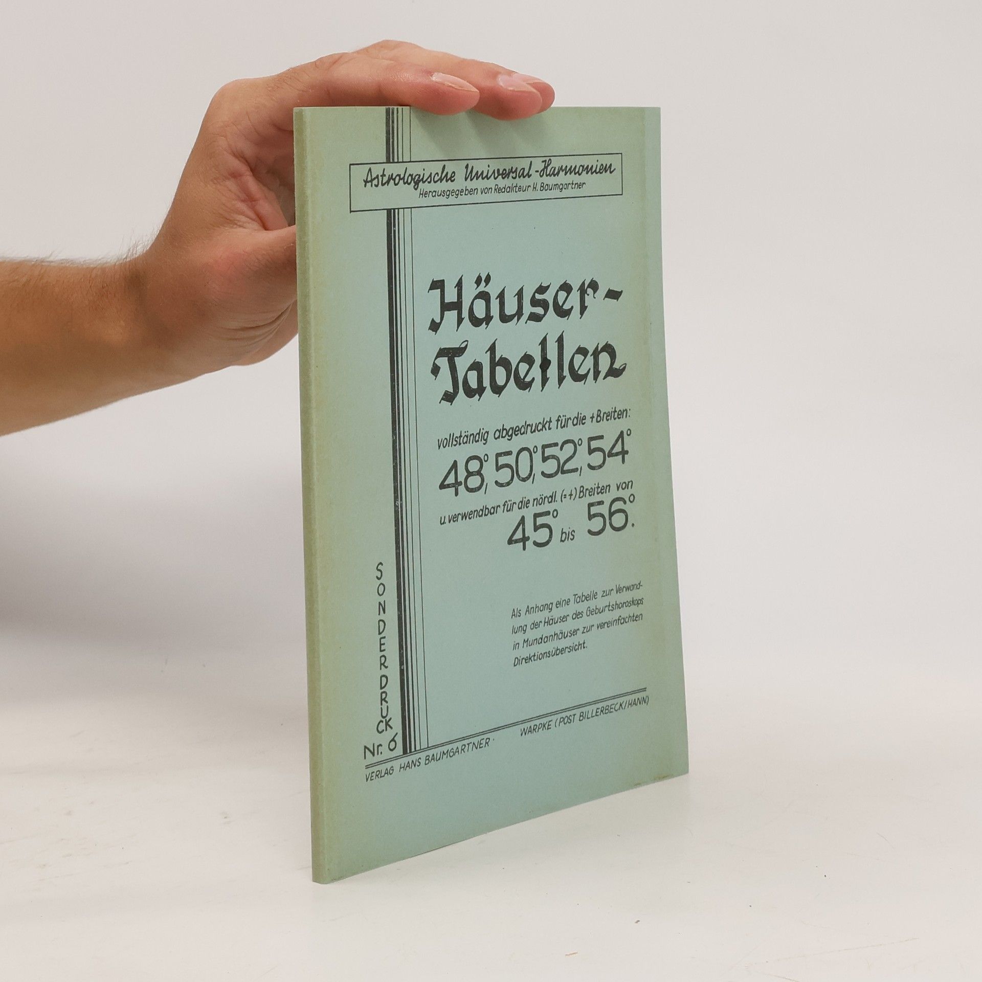 AA.VV. Häuser-Tabellen