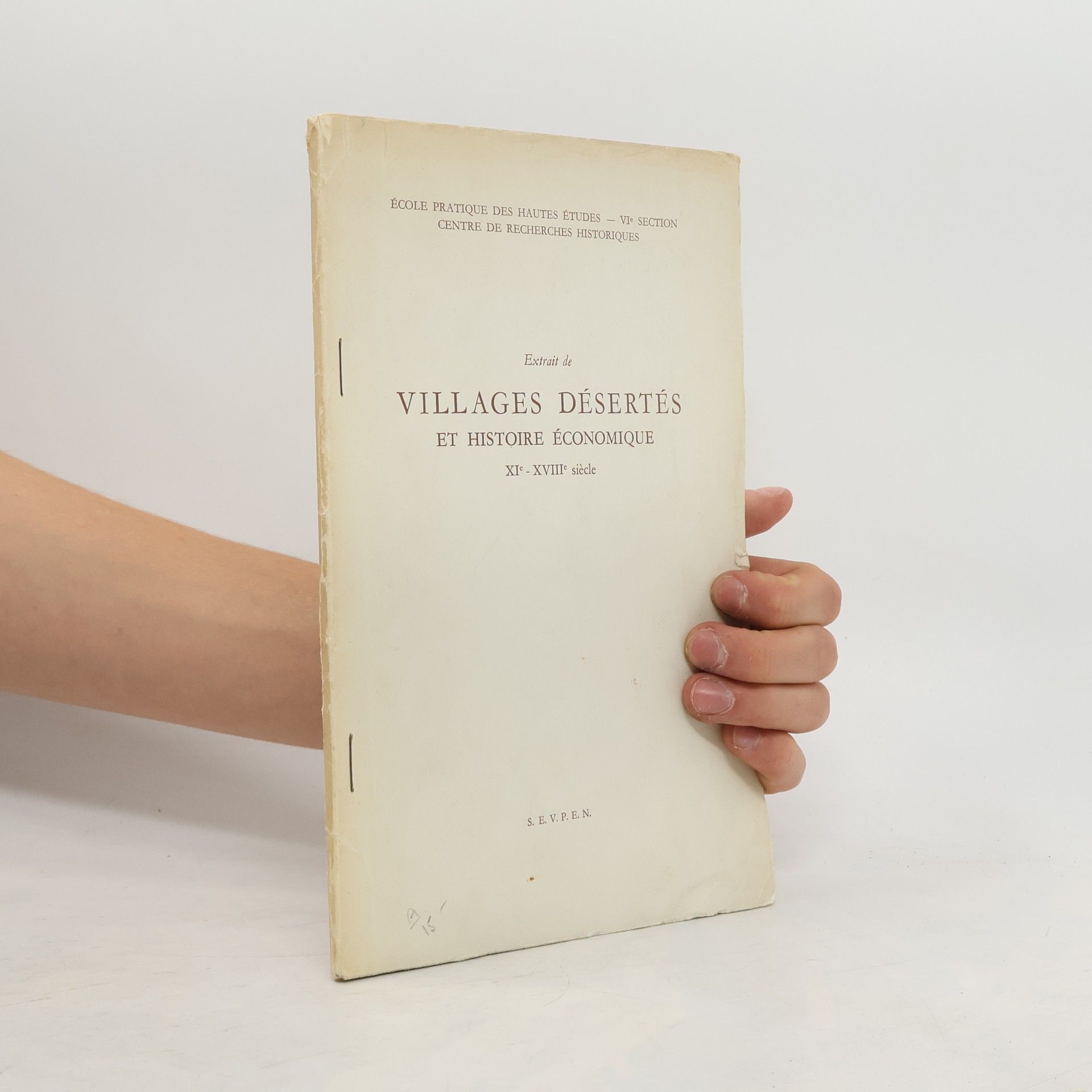 Fernard Braudel Extrait de Villages désertés et histoire économique